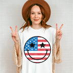 Smiley 4Th Of July Unisex Crewneck T-Shirt Sweatshirt Hoodie