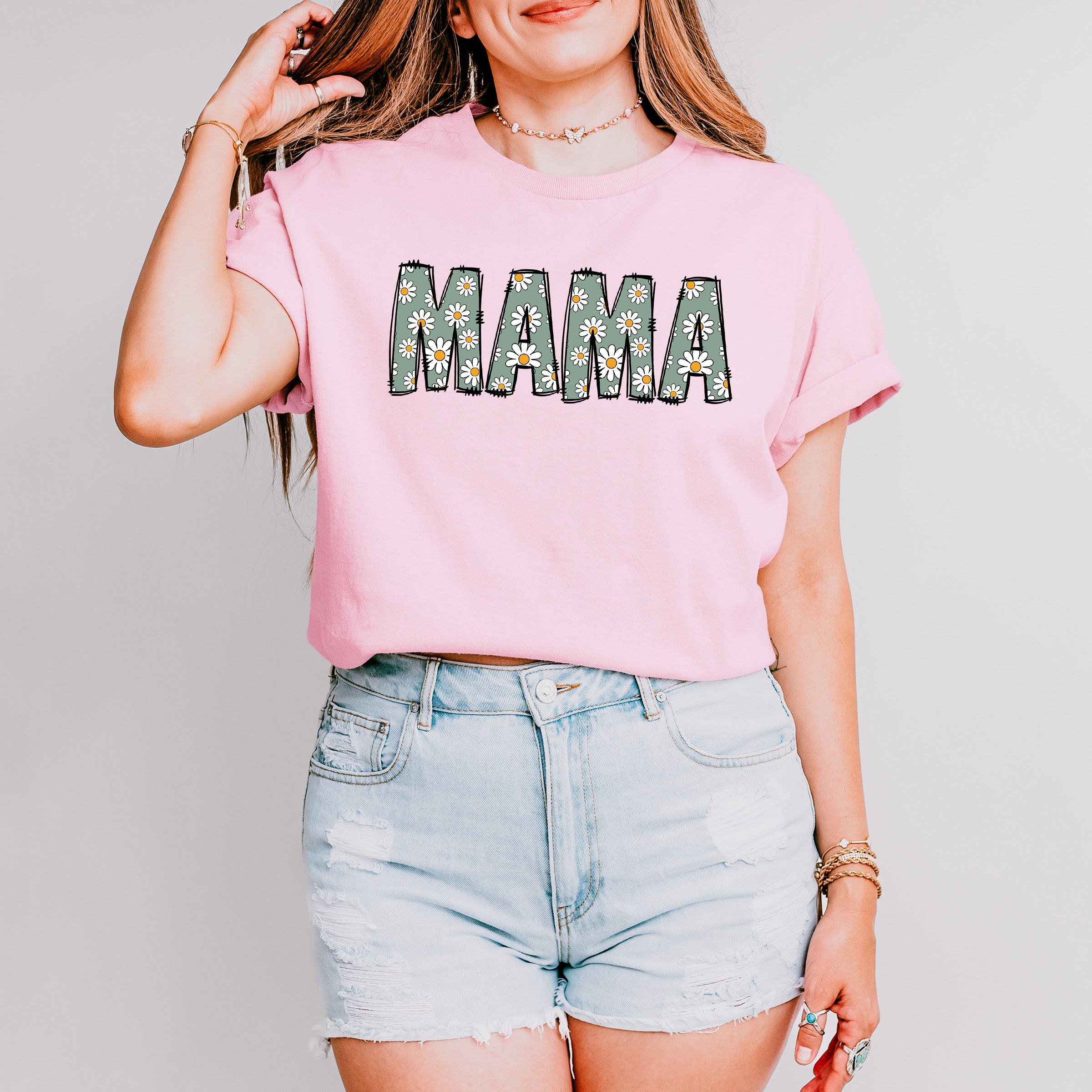 Mama Camomile Mother's Day Theme Unisex Crewneck T-Shirt Sweatshirt Hoodie
