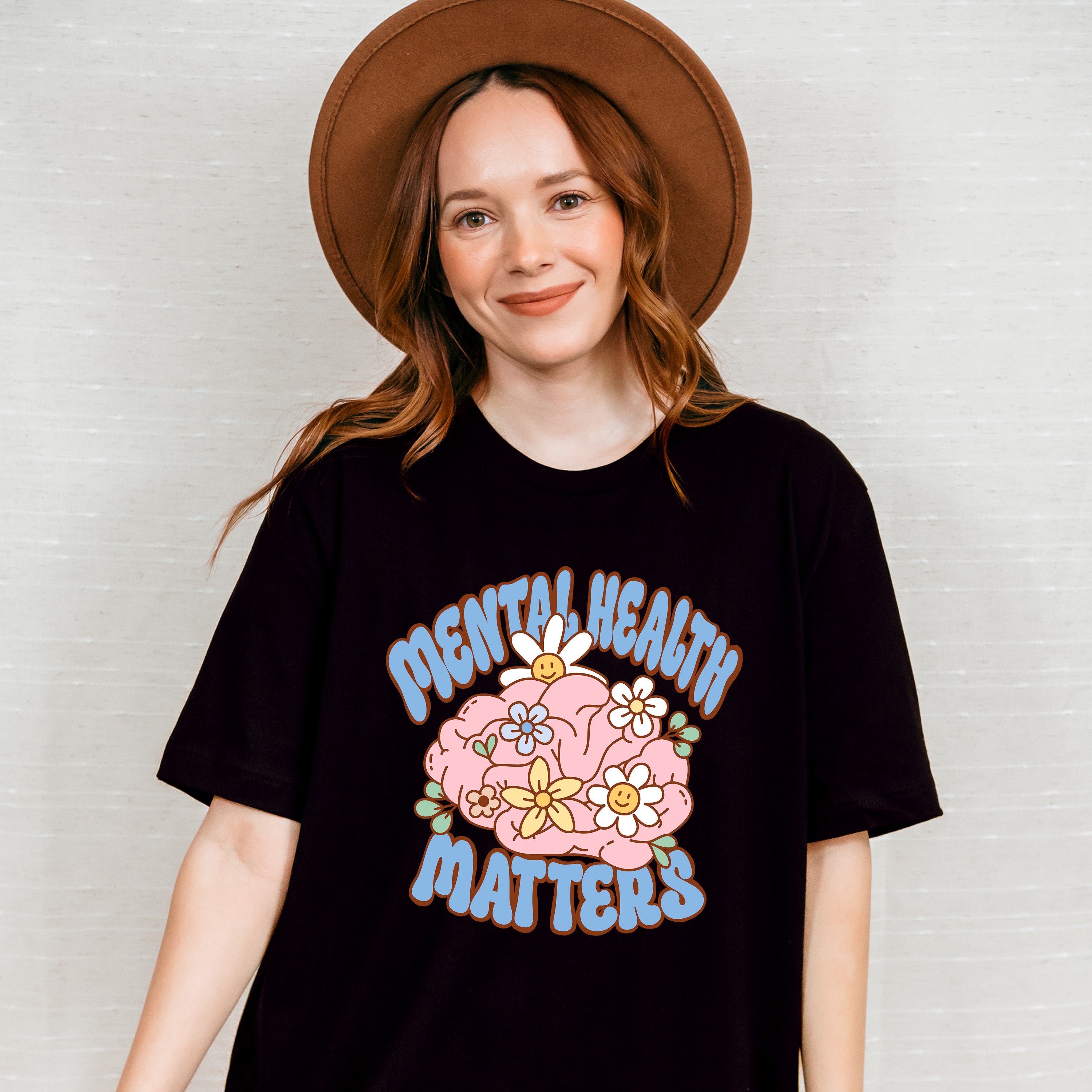 Mental Health Awareness Flowers Mental Health Theme Unisex Crewneck T-Shirt Sweatshirt Hoodie