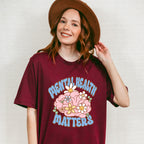 Mental Health Awareness Flowers Mental Health Theme Unisex Crewneck T-Shirt Sweatshirt Hoodie