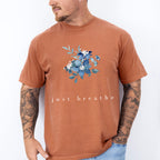 Just Breathe Mental Health Theme Unisex Crewneck T-Shirt Sweatshirt Hoodie