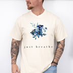 Just Breathe Mental Health Theme Unisex Crewneck T-Shirt Sweatshirt Hoodie