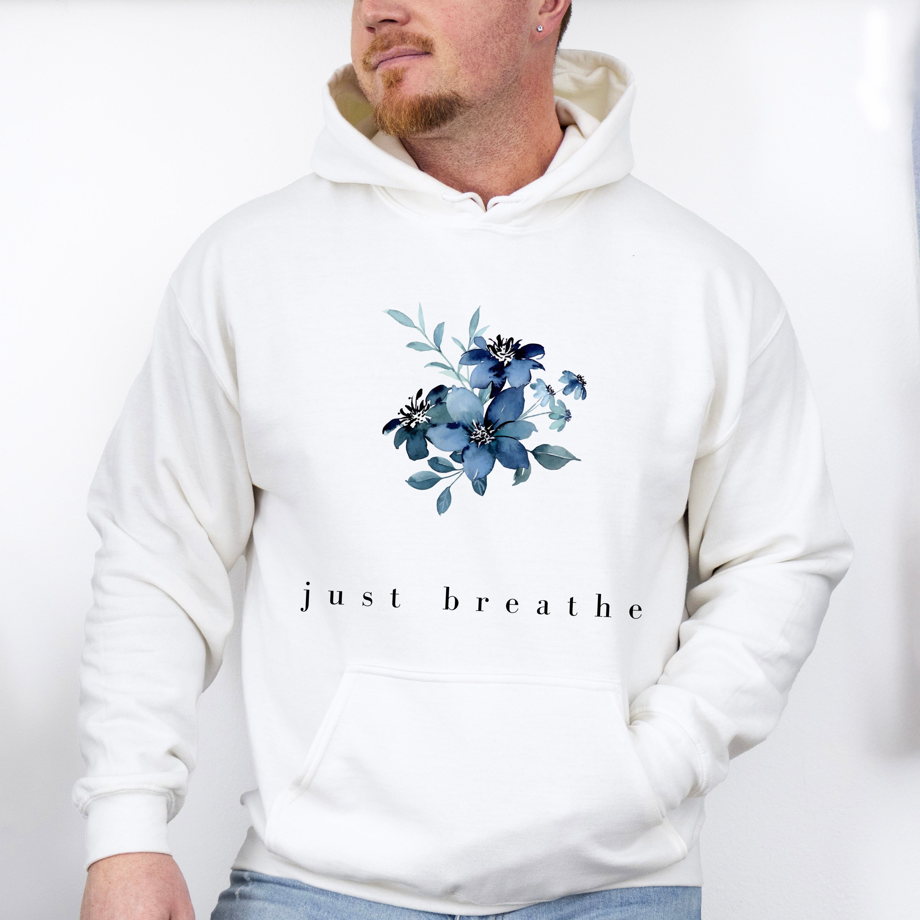 Just Breathe Mental Health Theme Unisex Crewneck T-Shirt Sweatshirt Hoodie