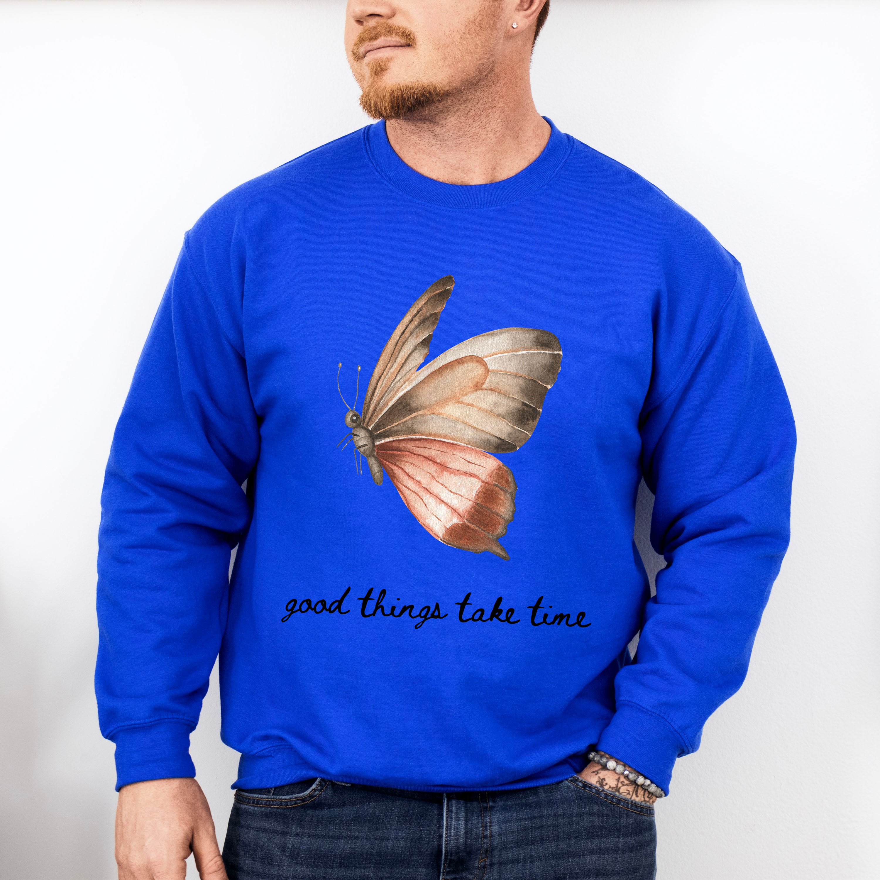 Good Thing Take Time Mental Health Theme Unisex Crewneck T-Shirt Sweatshirt Hoodie