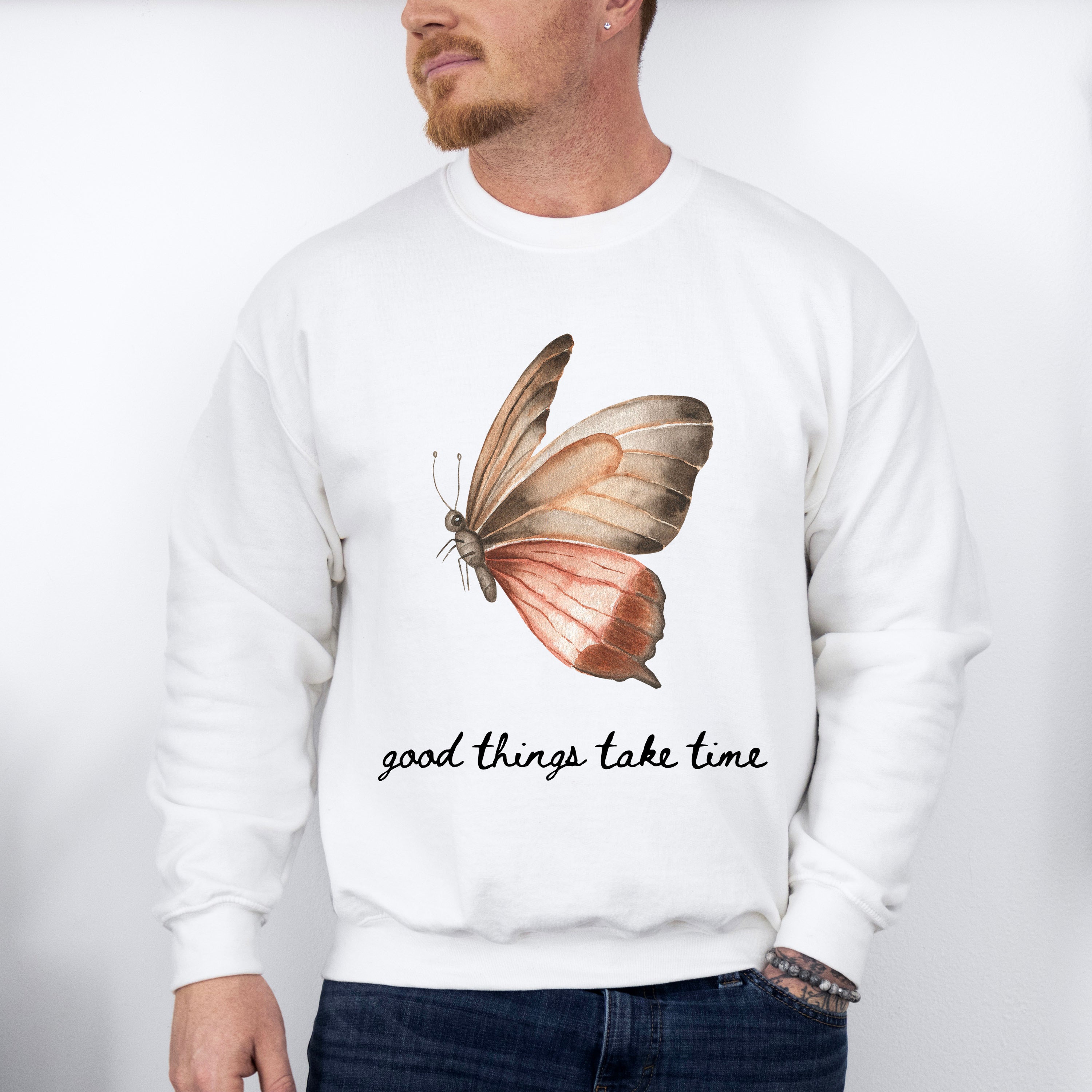 Good Thing Take Time Mental Health Theme Unisex Crewneck T-Shirt Sweatshirt Hoodie
