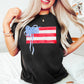 Ribbon USA Flag 4Th Of July Unisex Crewneck T-Shirt Sweatshirt Hoodie