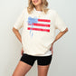 Ribbon USA Flag 4Th Of July Unisex Crewneck T-Shirt Sweatshirt Hoodie