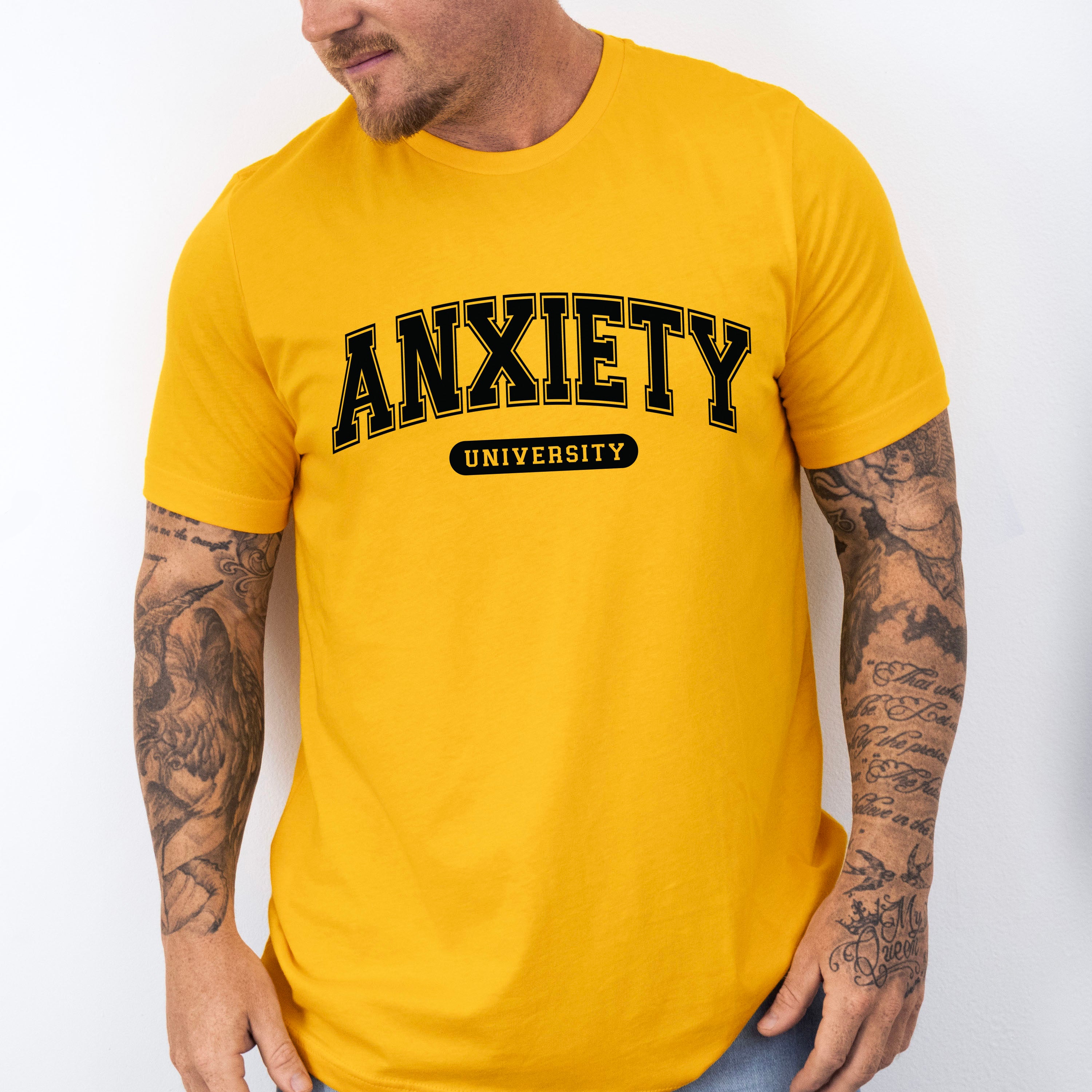 Anxiety University Mental Health Theme Unisex Crewneck T-Shirt Sweatshirt Hoodie
