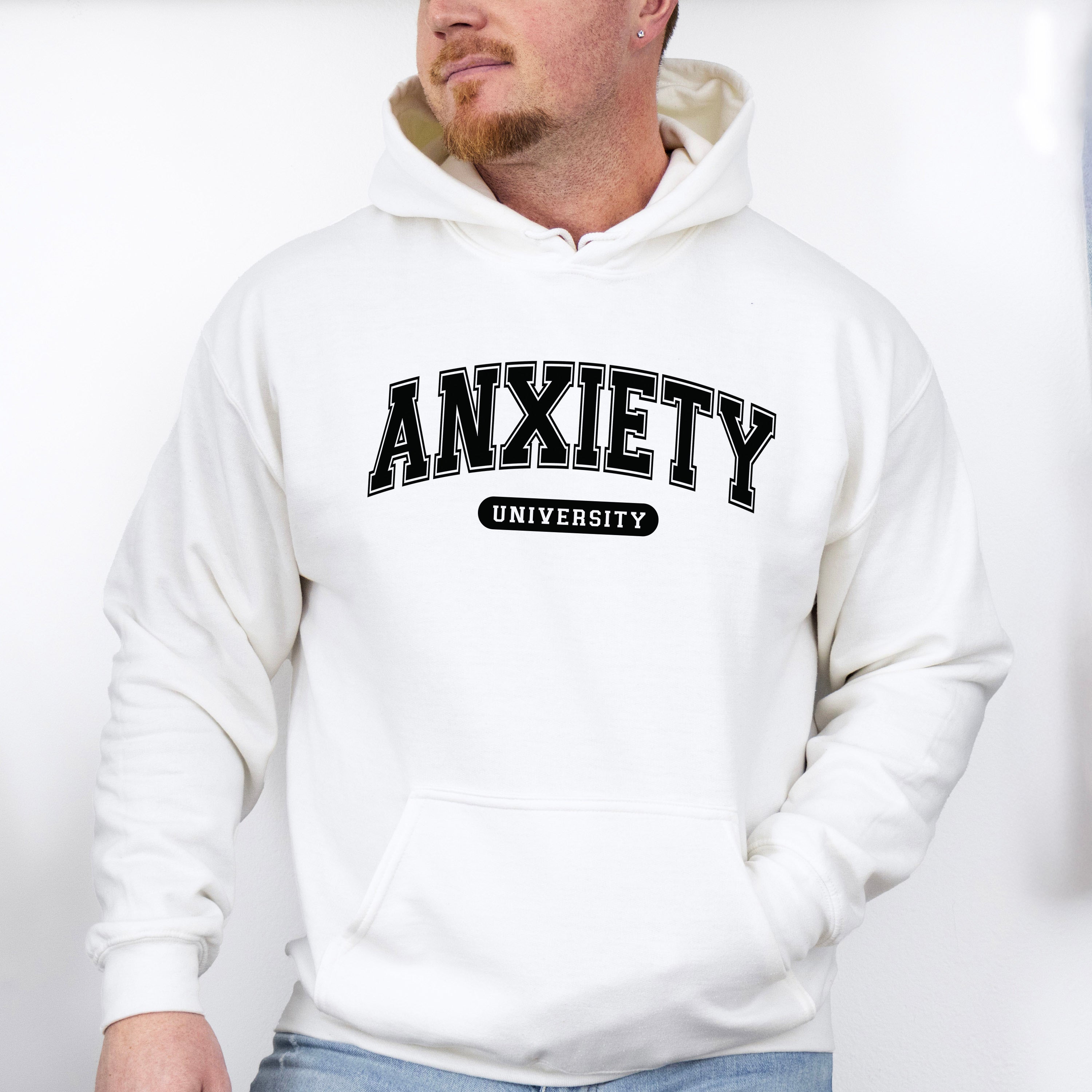 Anxiety University Mental Health Theme Unisex Crewneck T-Shirt Sweatshirt Hoodie