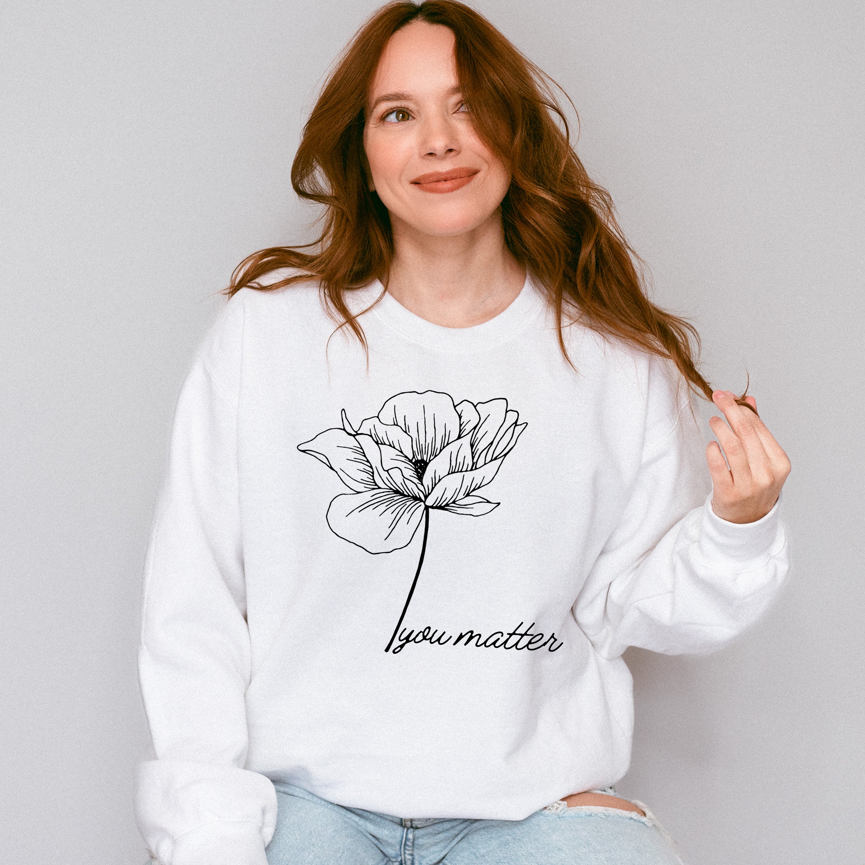 You Matter Mental Health Theme Unisex Crewneck T-Shirt Sweatshirt Hoodie