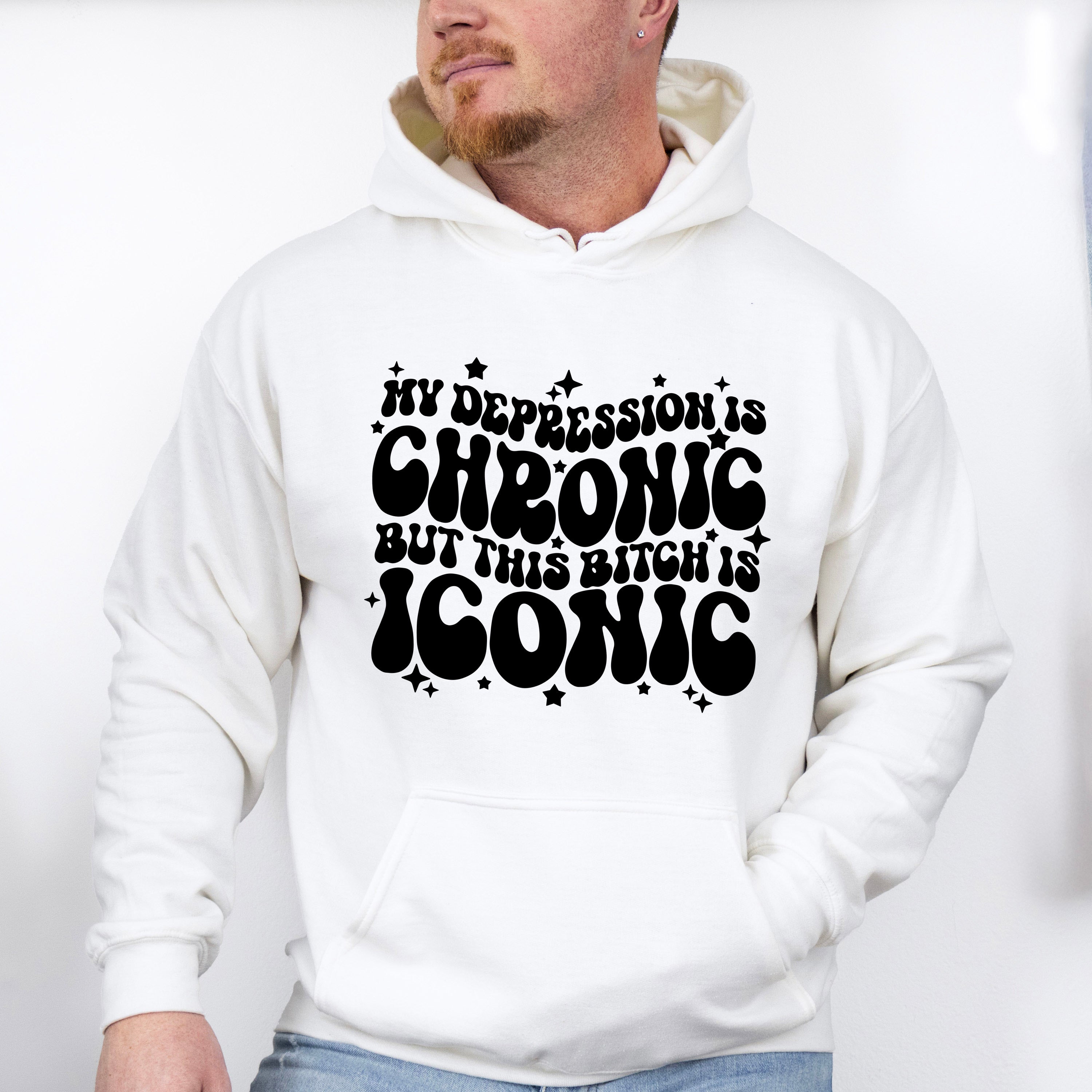 My Depression Is Chronic Mental Health Theme Unisex Crewneck T-Shirt Sweatshirt Hoodie