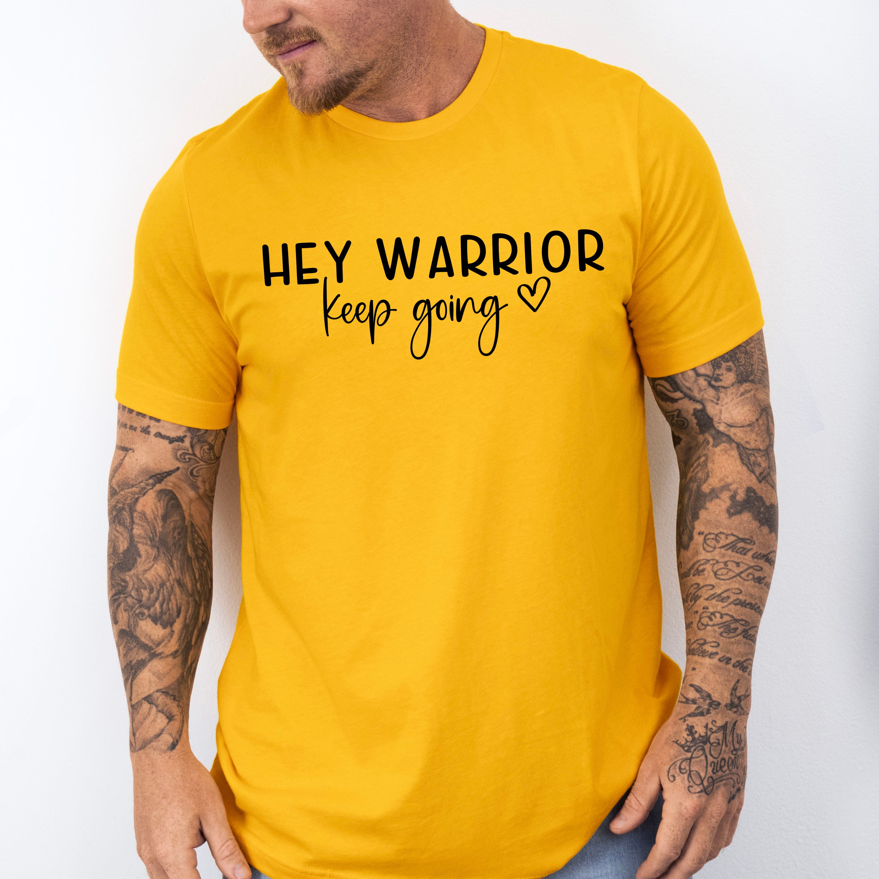 Hey Warrior! Mental Health Theme Unisex Crewneck T-Shirt Sweatshirt Hoodie