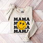 MAMA Yellow Smiley Mother's Day Theme Unisex Crewneck T-Shirt Sweatshirt Hoodie