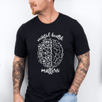 Brain Flowers Mental Health Theme Unisex Crewneck T-Shirt Sweatshirt Hoodie