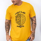 Brain Flowers Mental Health Theme Unisex Crewneck T-Shirt Sweatshirt Hoodie