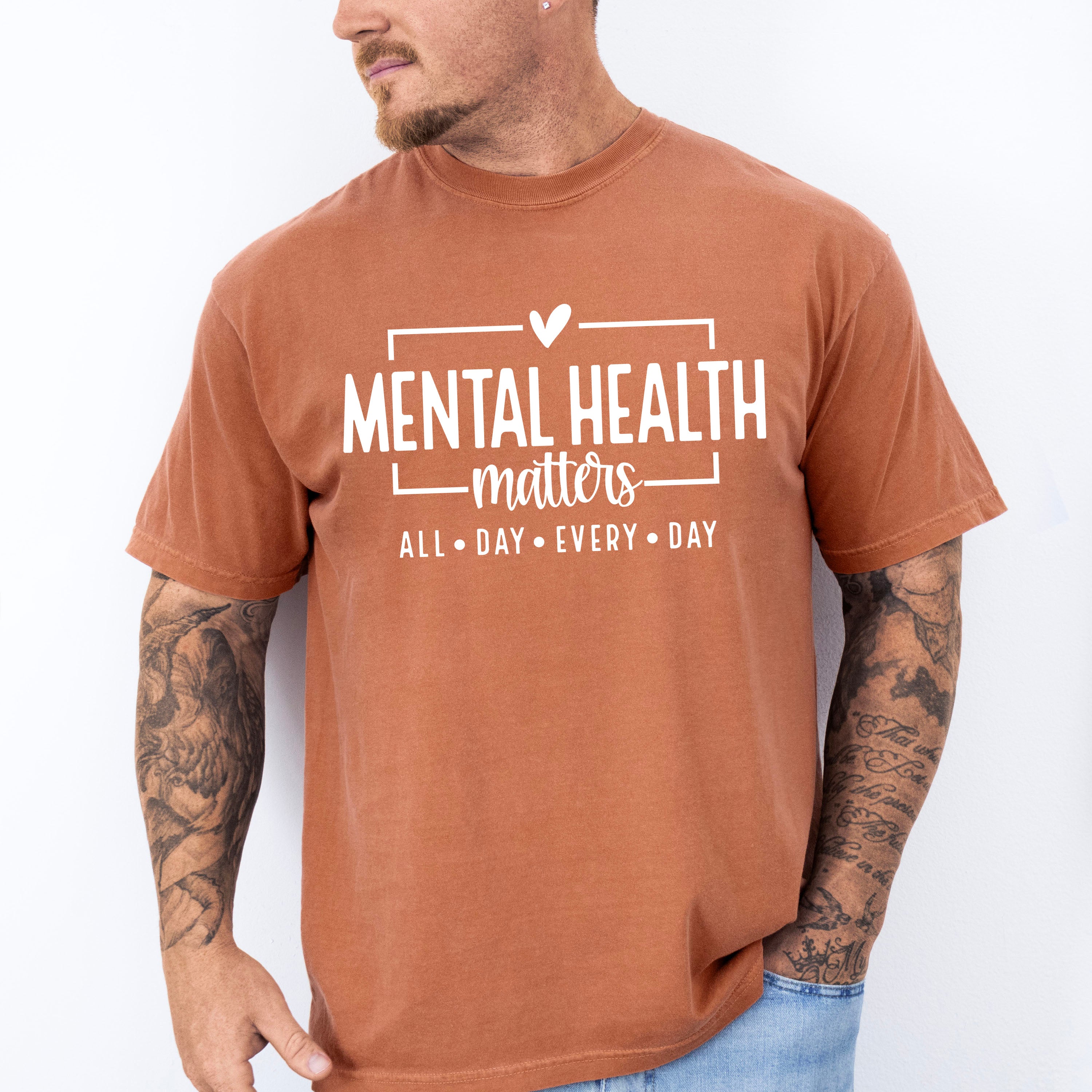 All Day Every Day Mental Health Theme Unisex Crewneck T-Shirt Sweatshirt Hoodie