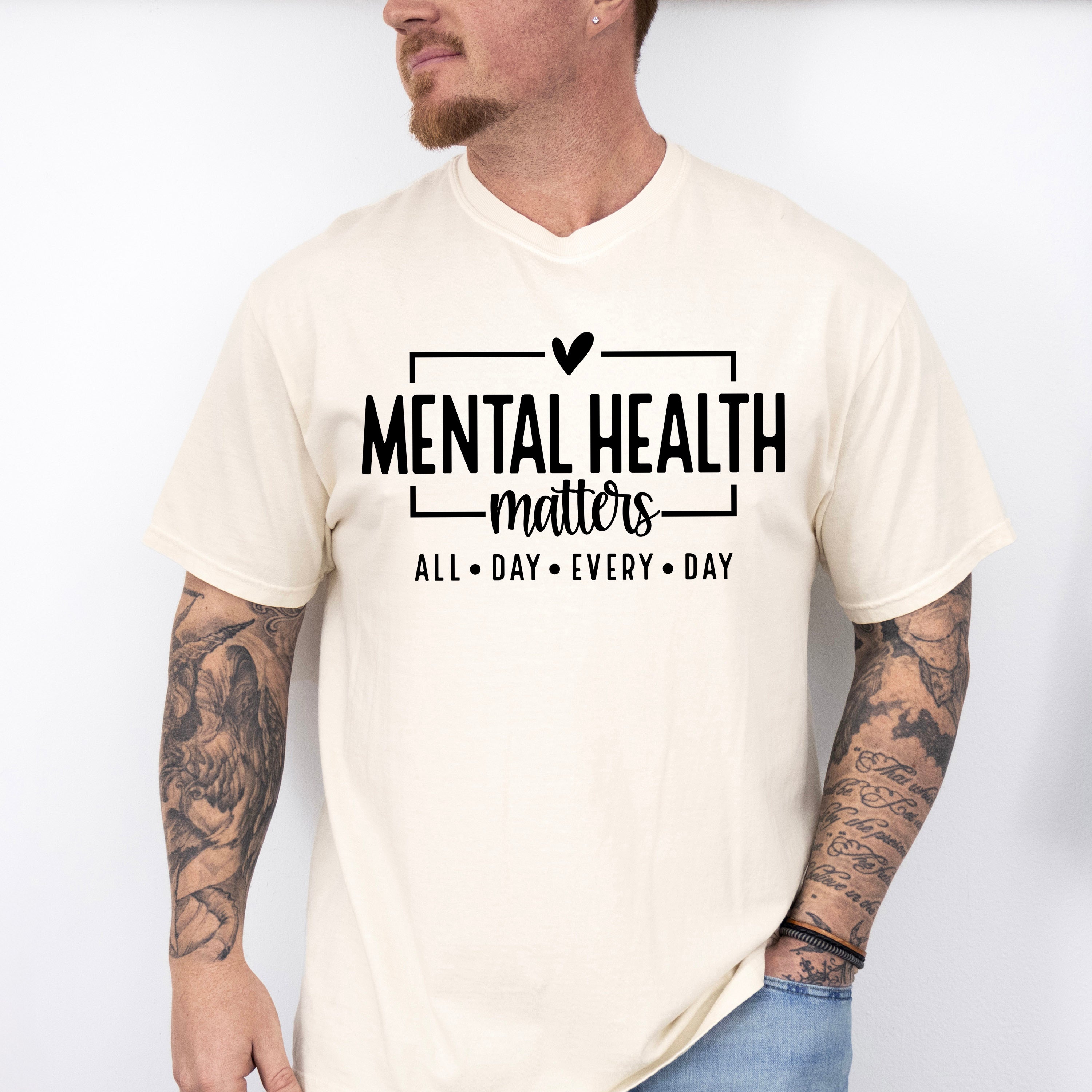 All Day Every Day Mental Health Theme Unisex Crewneck T-Shirt Sweatshirt Hoodie