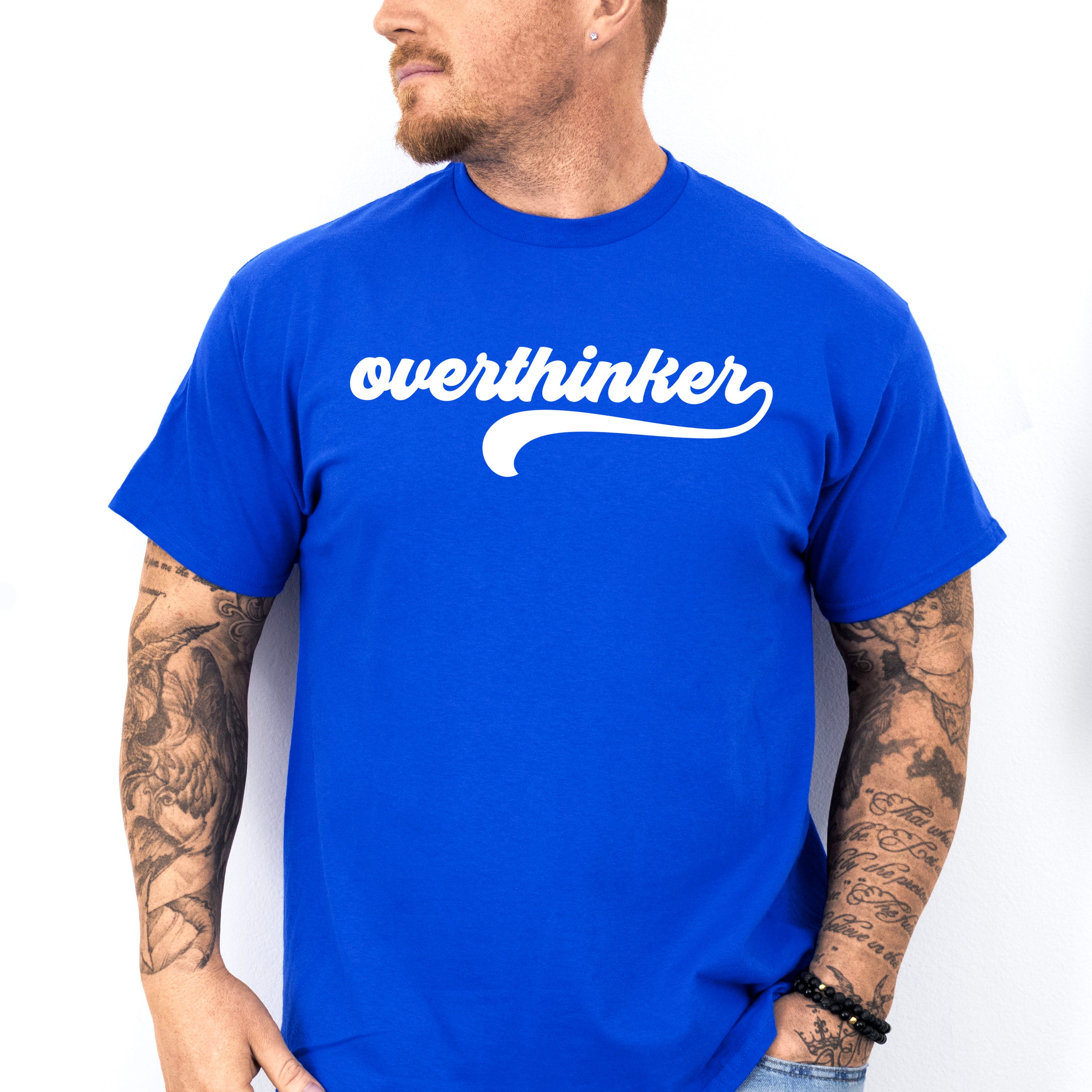 Overthinker Mental Health Theme Unisex Crewneck T-Shirt Sweatshirt Hoodie