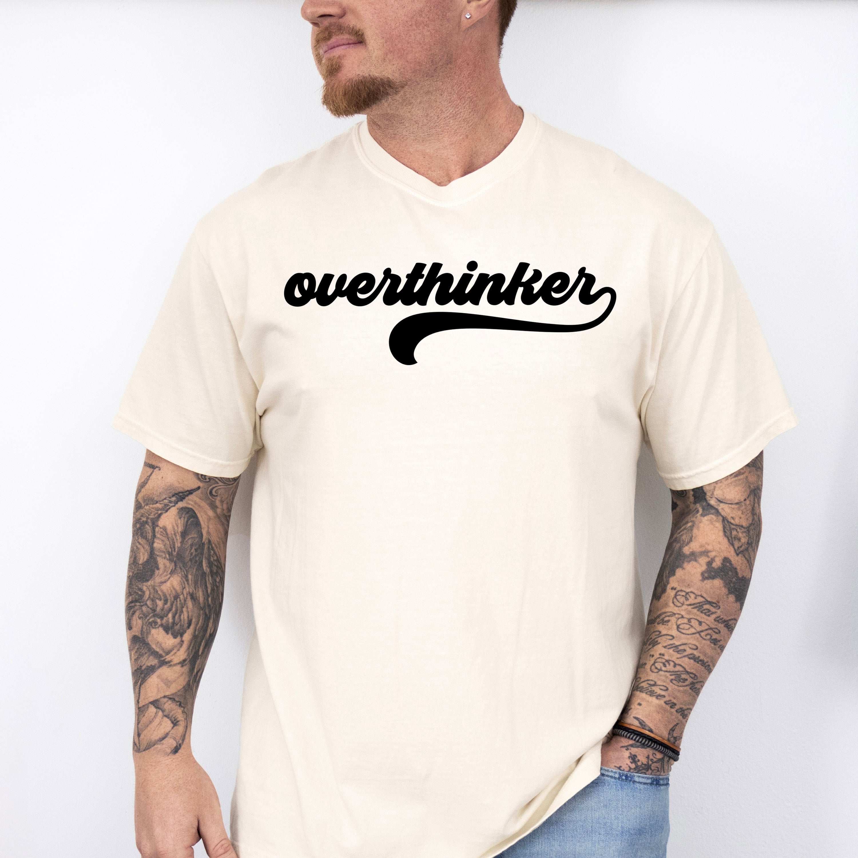 Overthinker Mental Health Theme Unisex Crewneck T-Shirt Sweatshirt Hoodie