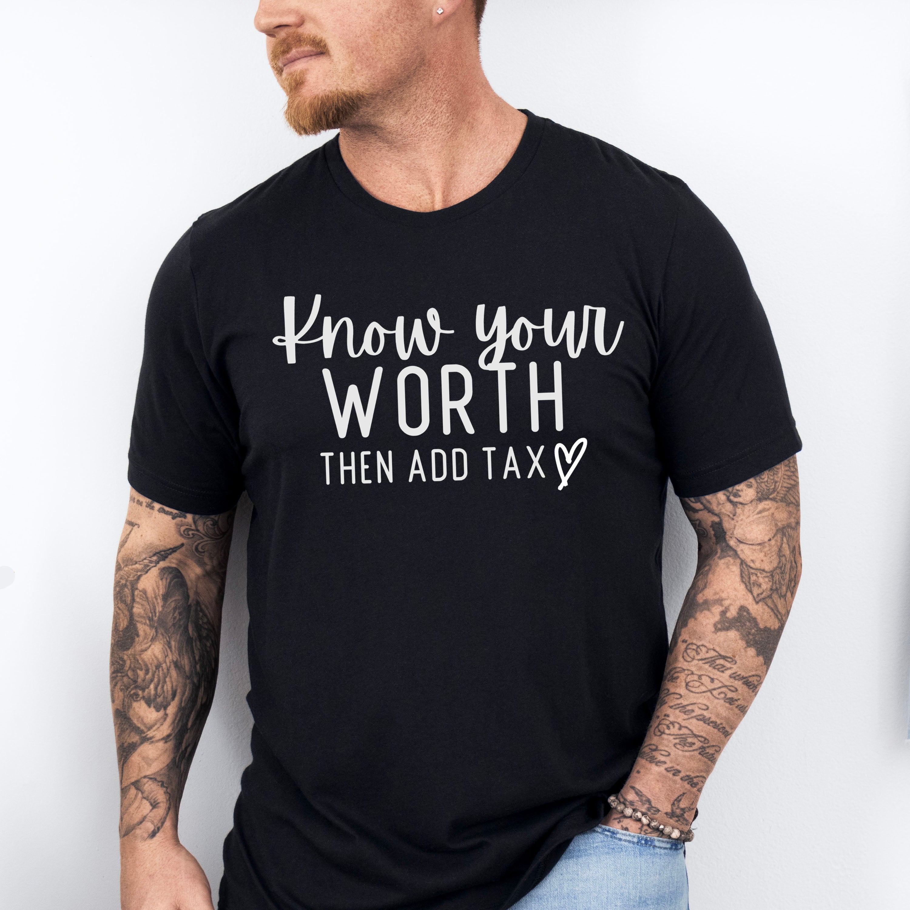 Know Your Worth Mental Health Theme Unisex Crewneck T-Shirt Sweatshirt Hoodie