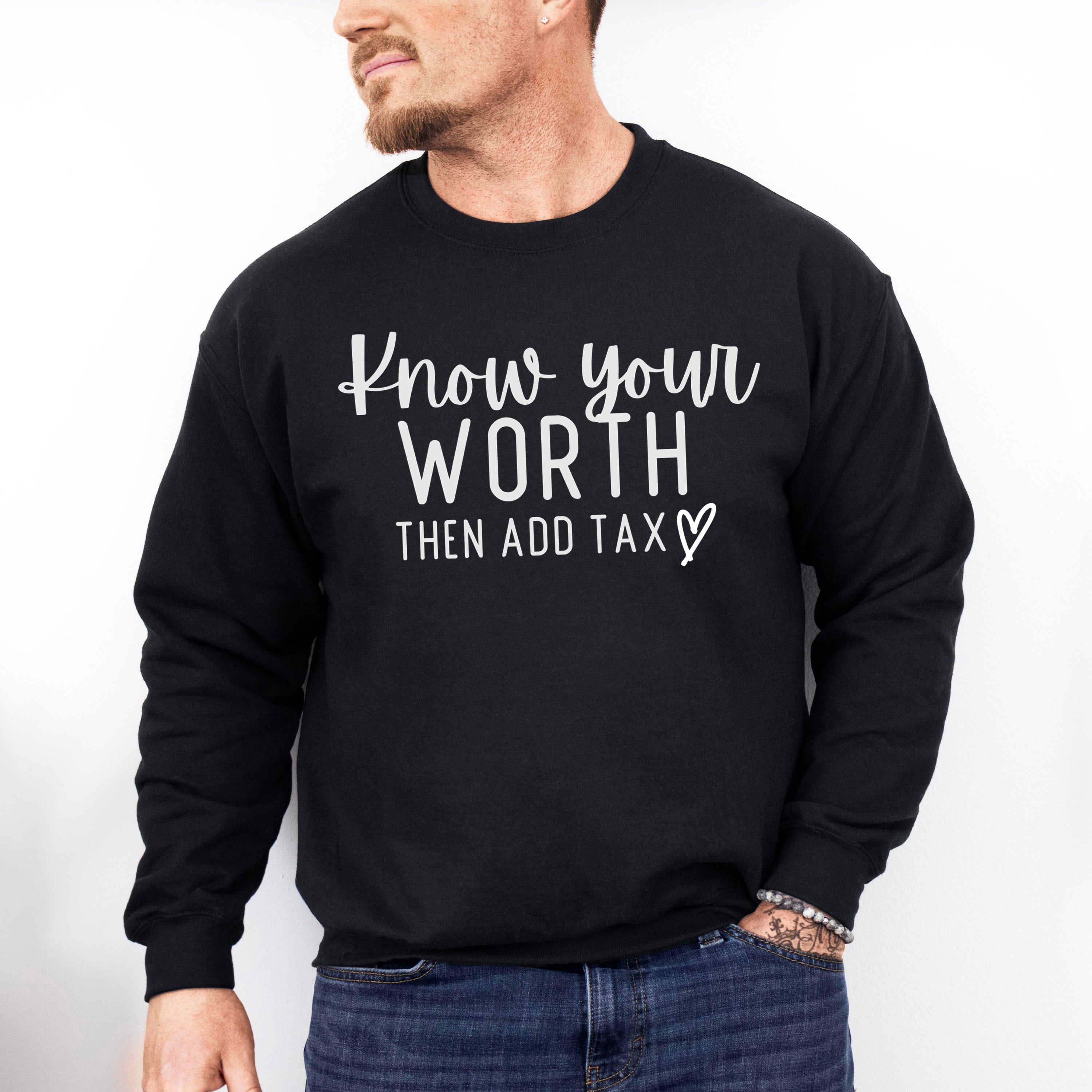 Know Your Worth Mental Health Theme Unisex Crewneck T-Shirt Sweatshirt Hoodie