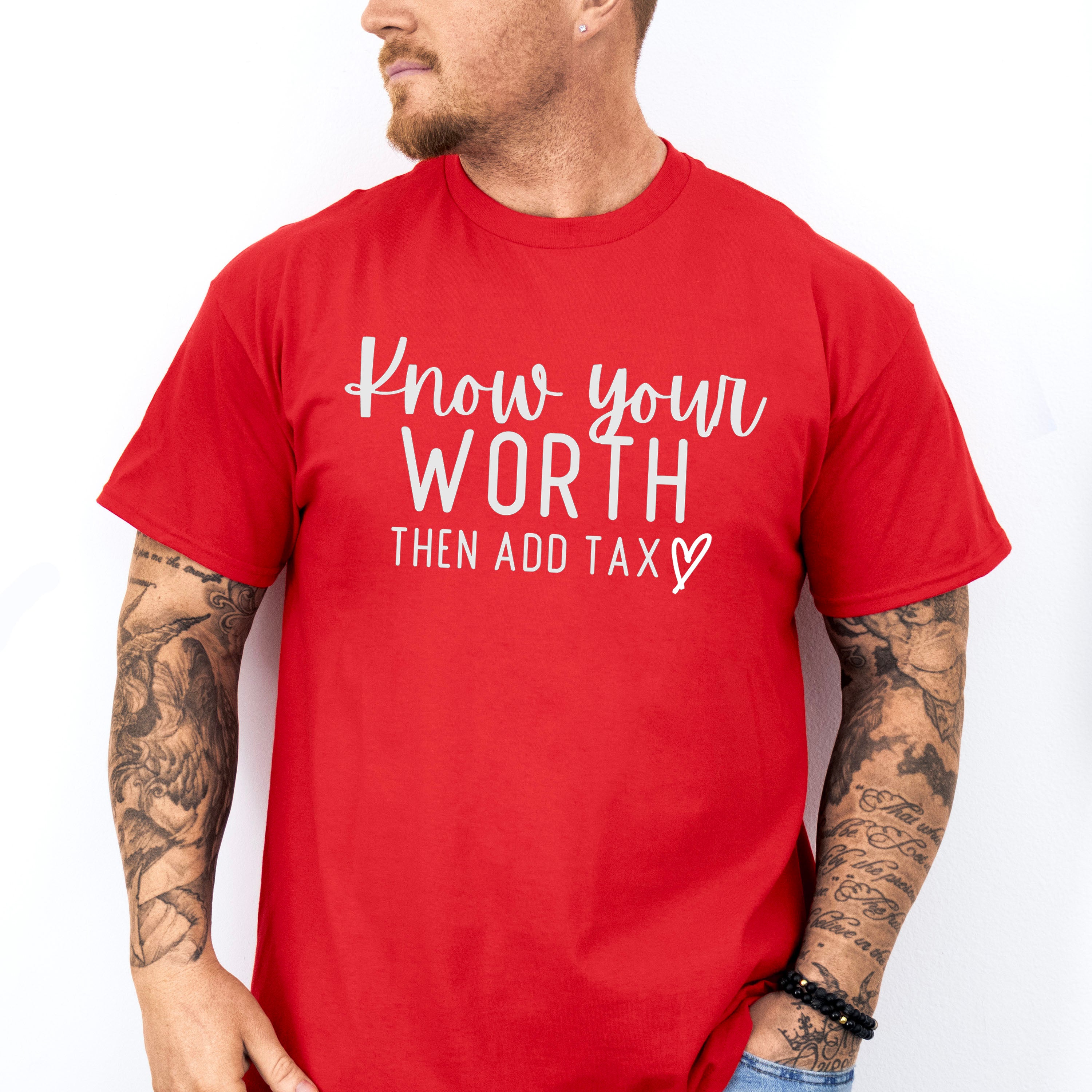 Know Your Worth Mental Health Theme Unisex Crewneck T-Shirt Sweatshirt Hoodie