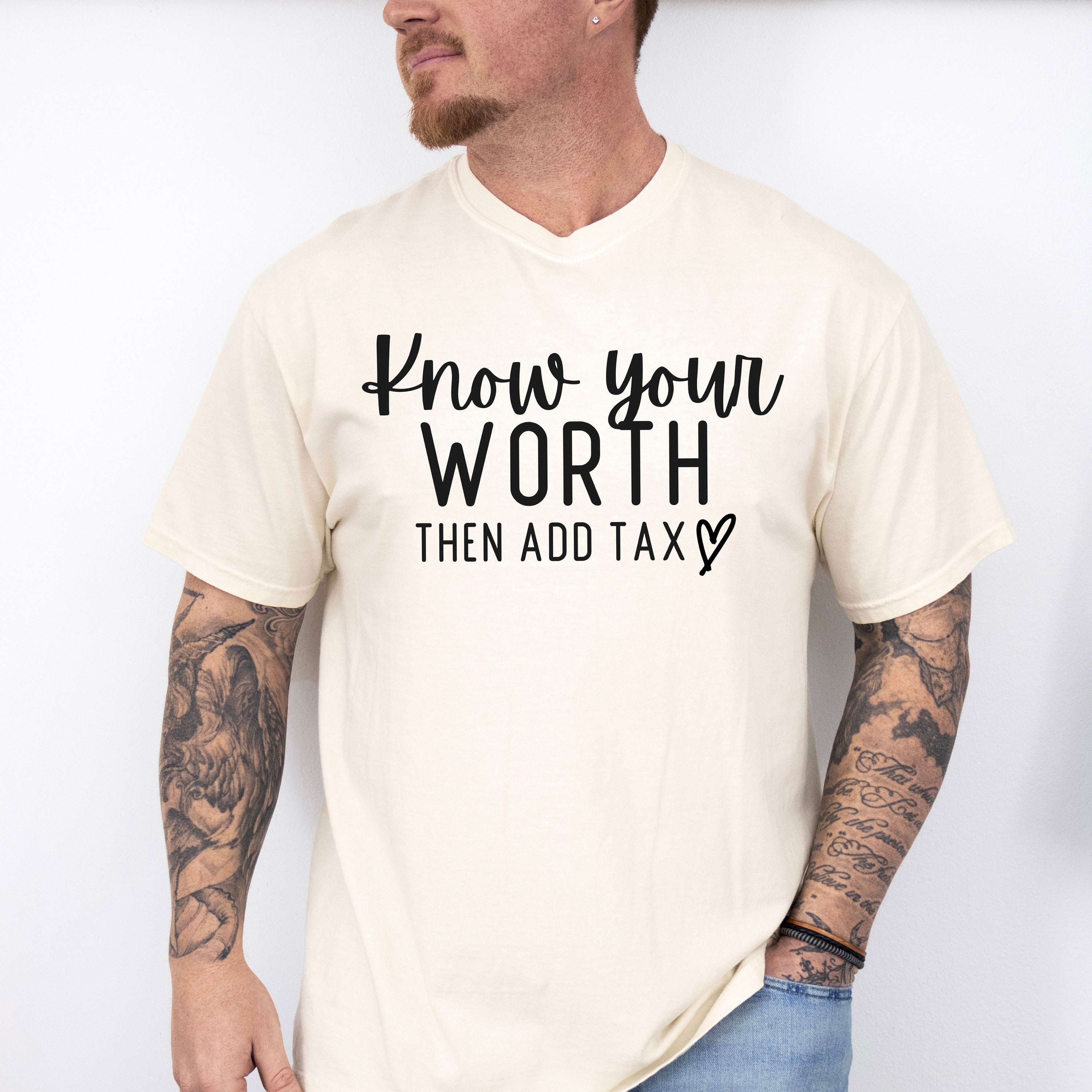 Know Your Worth Mental Health Theme Unisex Crewneck T-Shirt Sweatshirt Hoodie