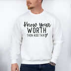 Know Your Worth Mental Health Theme Unisex Crewneck T-Shirt Sweatshirt Hoodie