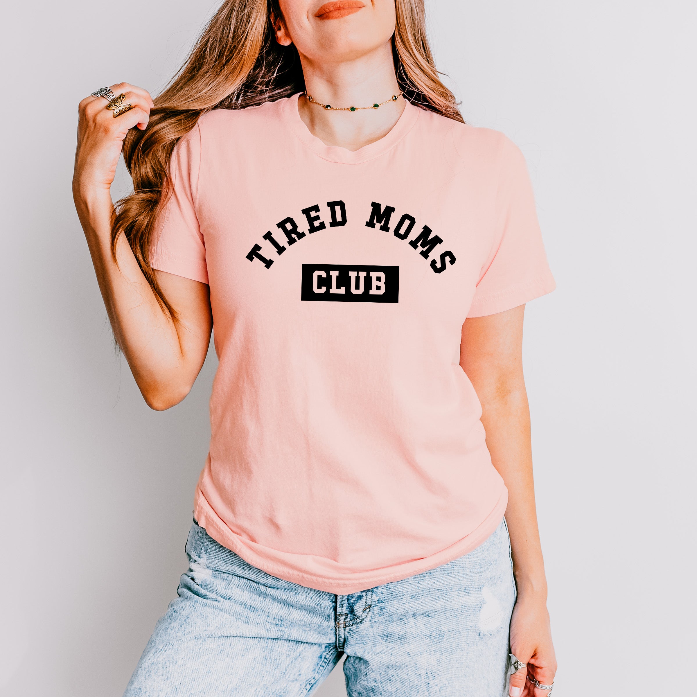Tired Moms Club Mother's Day Theme Unisex Crewneck T-Shirt Sweatshirt Hoodie