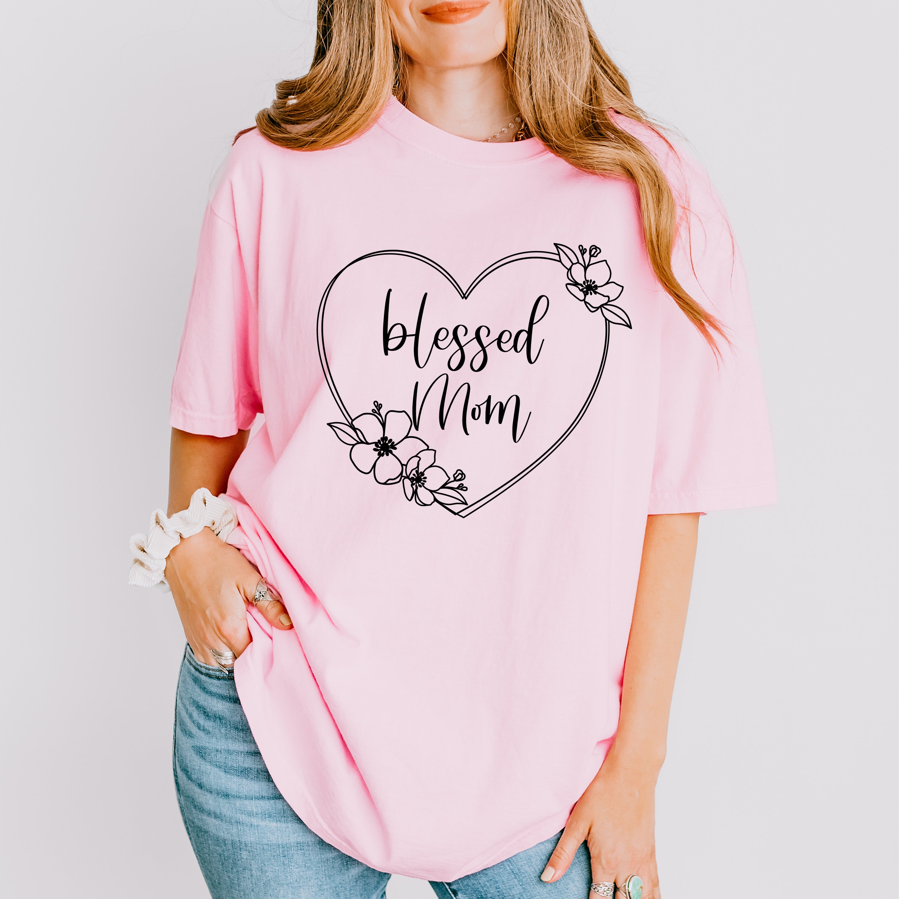 Blessed Mom Mother&#39;s Day Theme Unisex Crewneck T-Shirt Sweatshirt Hoodie