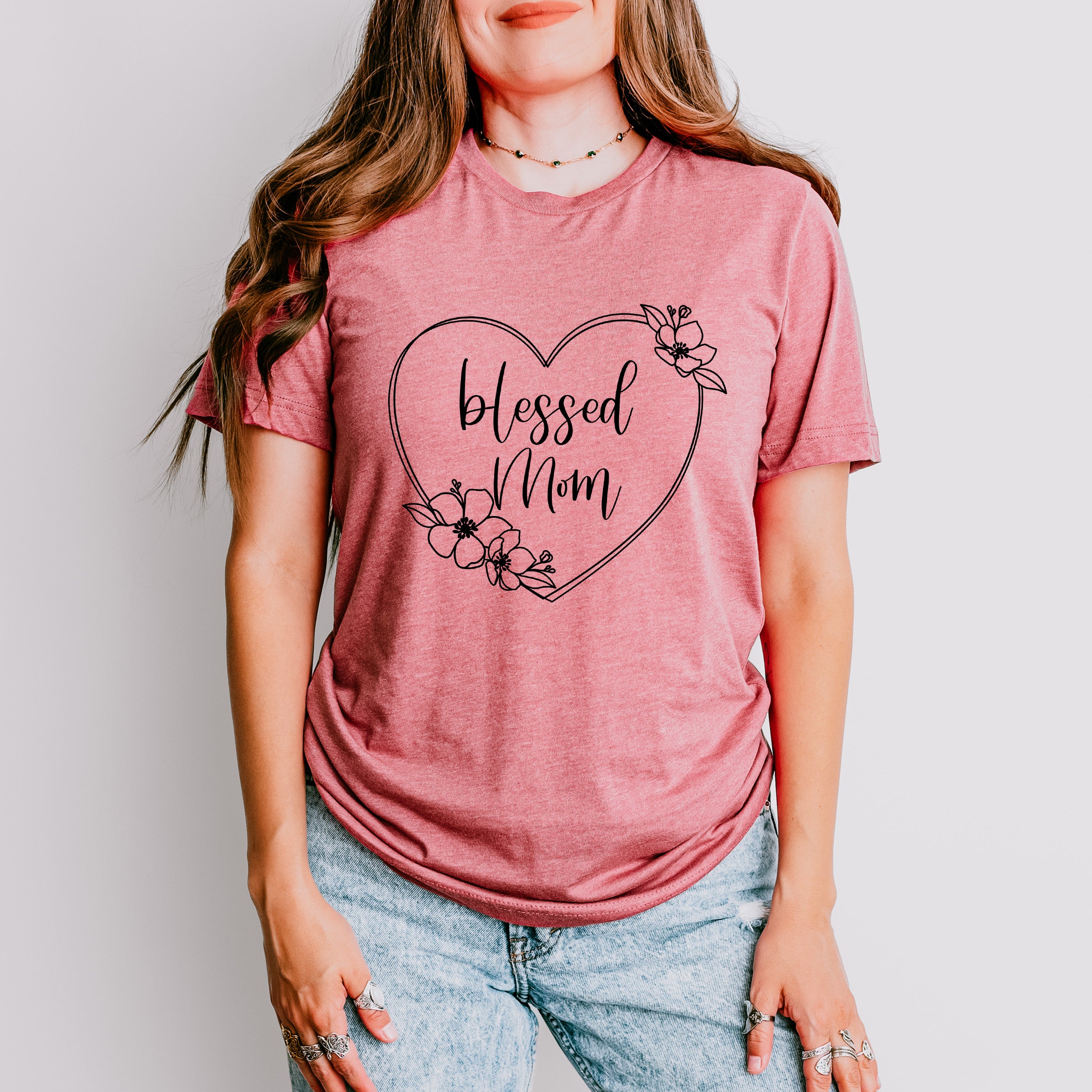 Blessed Mom Mother&#39;s Day Theme Unisex Crewneck T-Shirt Sweatshirt Hoodie