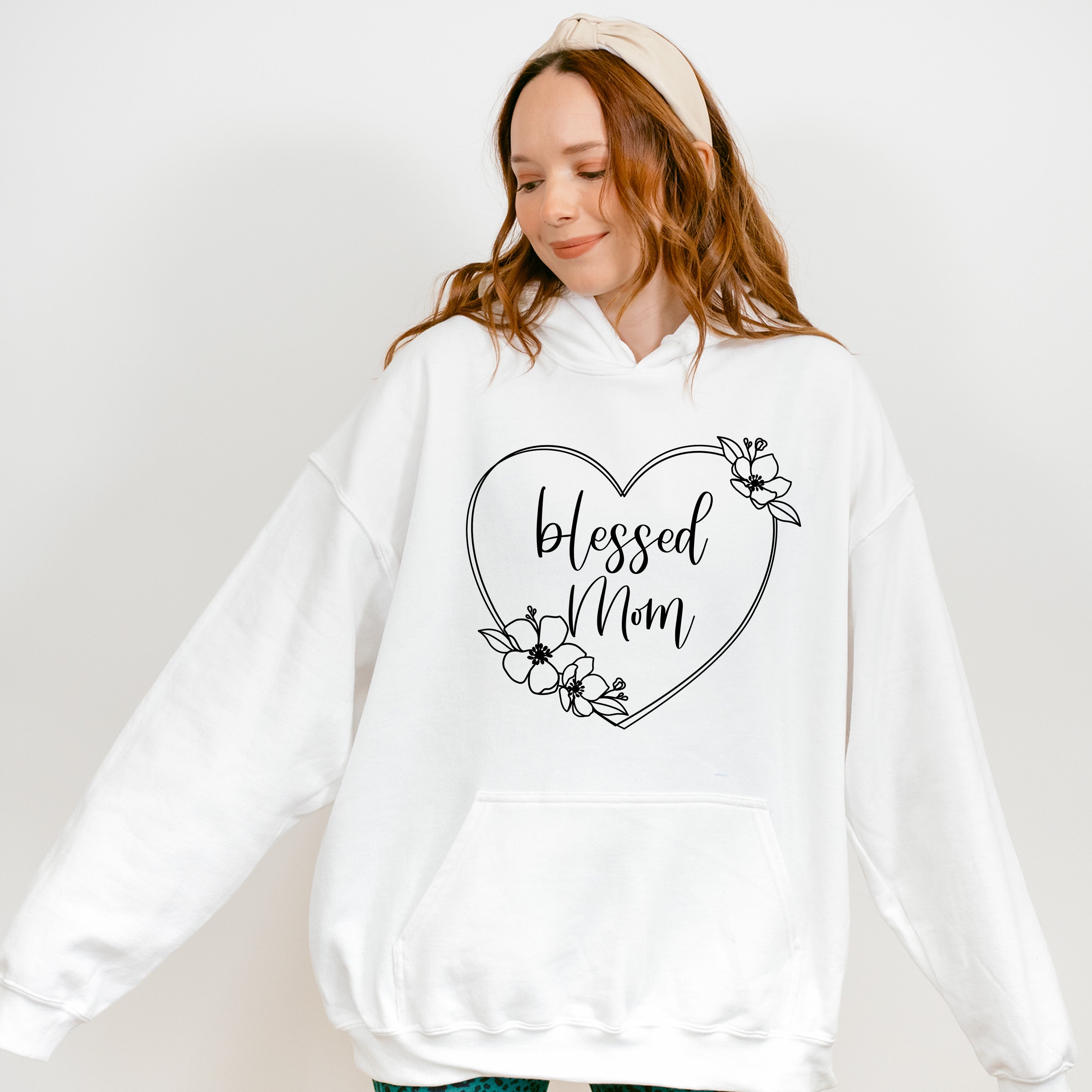 Blessed Mom Mother&#39;s Day Theme Unisex Crewneck T-Shirt Sweatshirt Hoodie