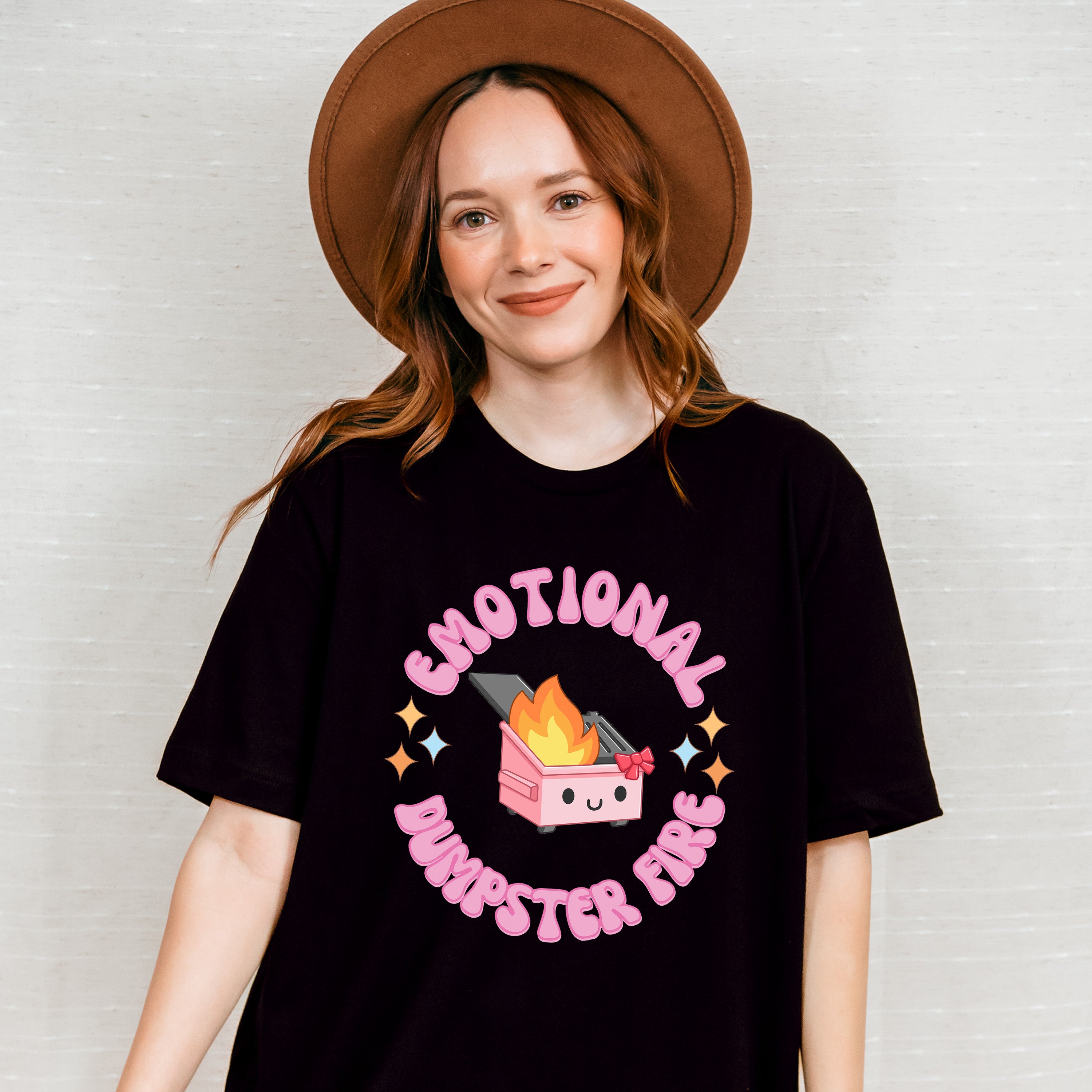 Emotional Dumpster Fire Mental Health Theme Unisex Crewneck T-Shirt Sweatshirt Hoodie