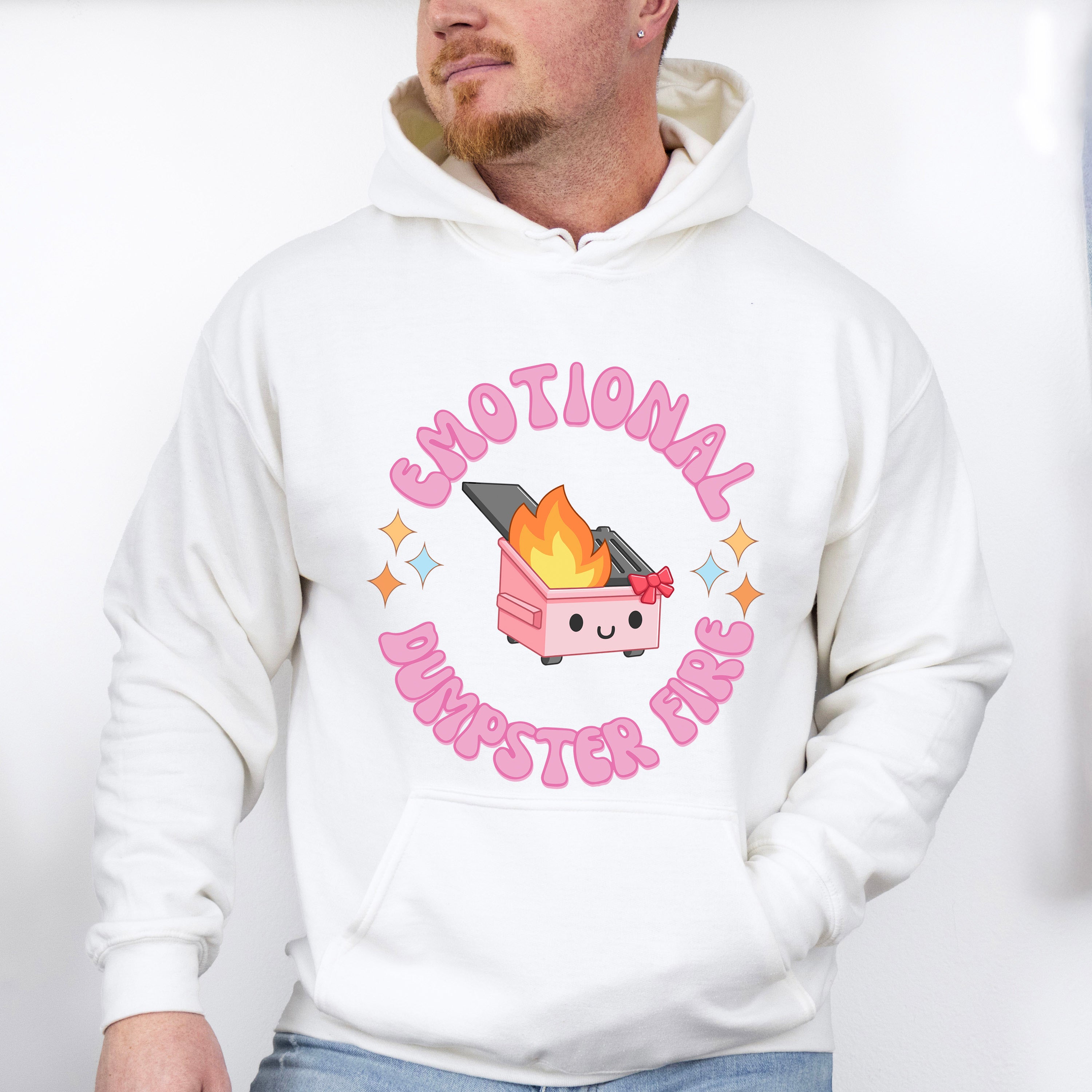Emotional Dumpster Fire Mental Health Theme Unisex Crewneck T-Shirt Sweatshirt Hoodie