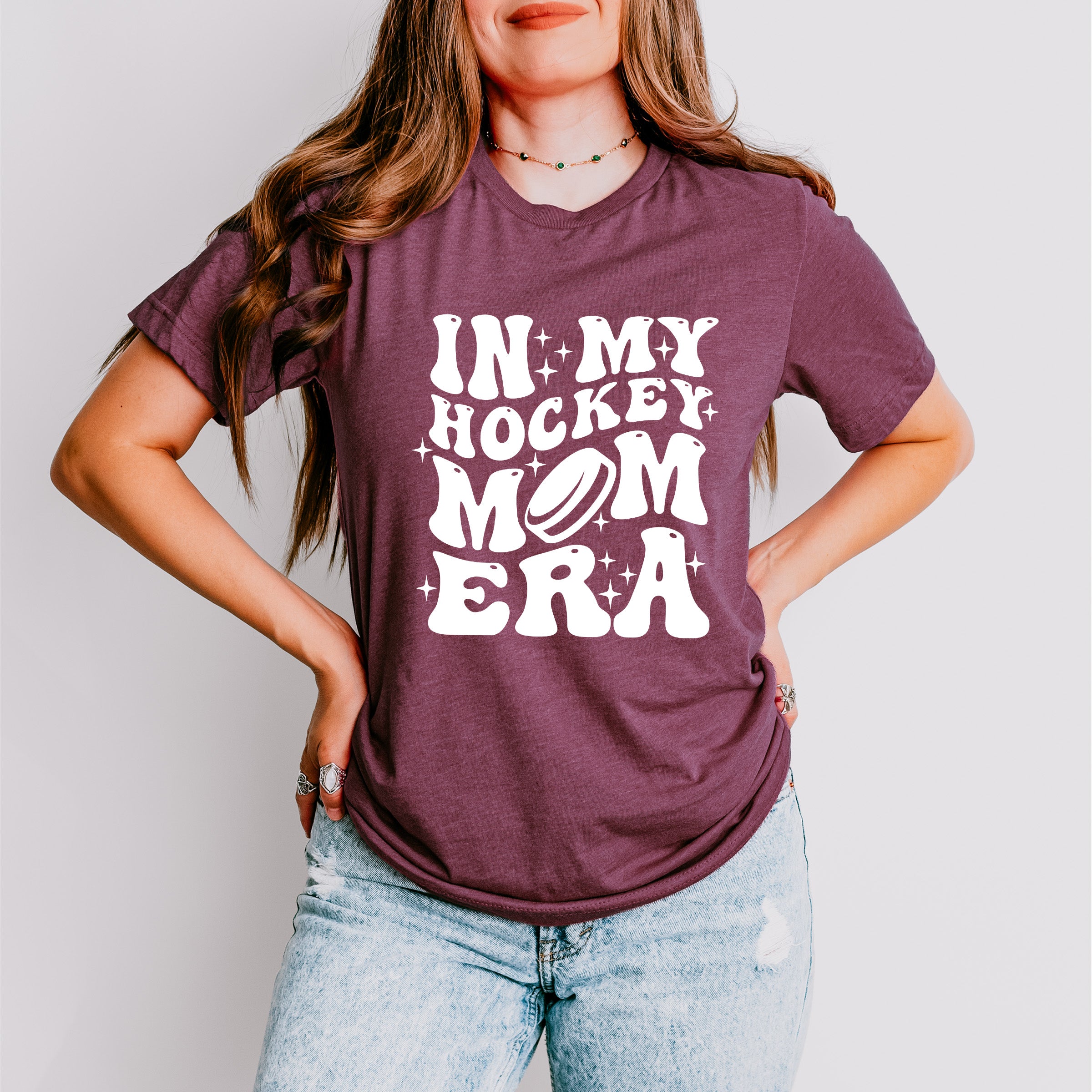 In My Hockey Mom Era Mother's Day Theme Unisex Crewneck T-Shirt Sweatshirt Hoodie