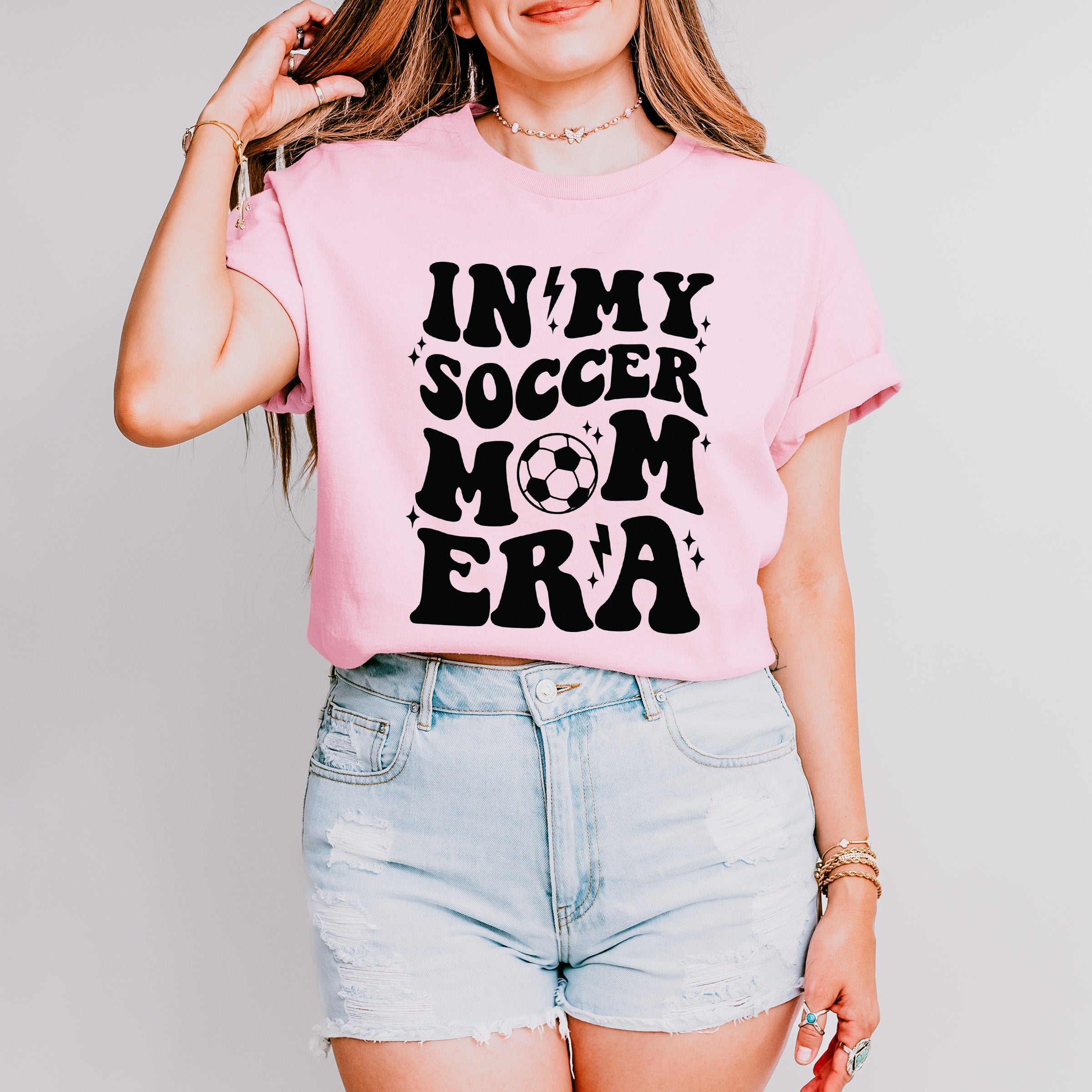 In My Soccer Mom Era Mother's Day Theme Unisex Crewneck T-Shirt Sweatshirt Hoodie