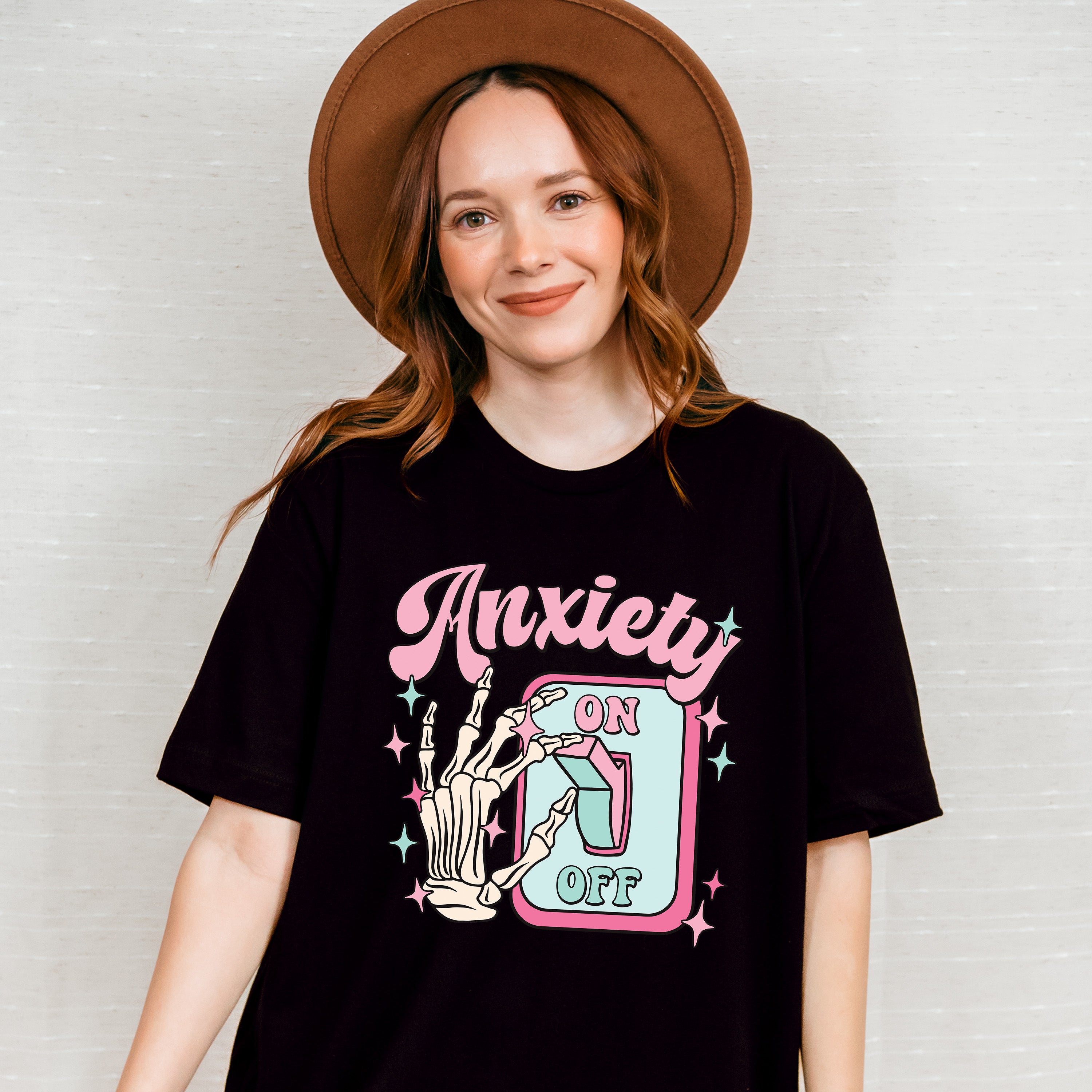 Anxiety Switch Mental Health Theme Unisex Crewneck T-Shirt Sweatshirt Hoodie