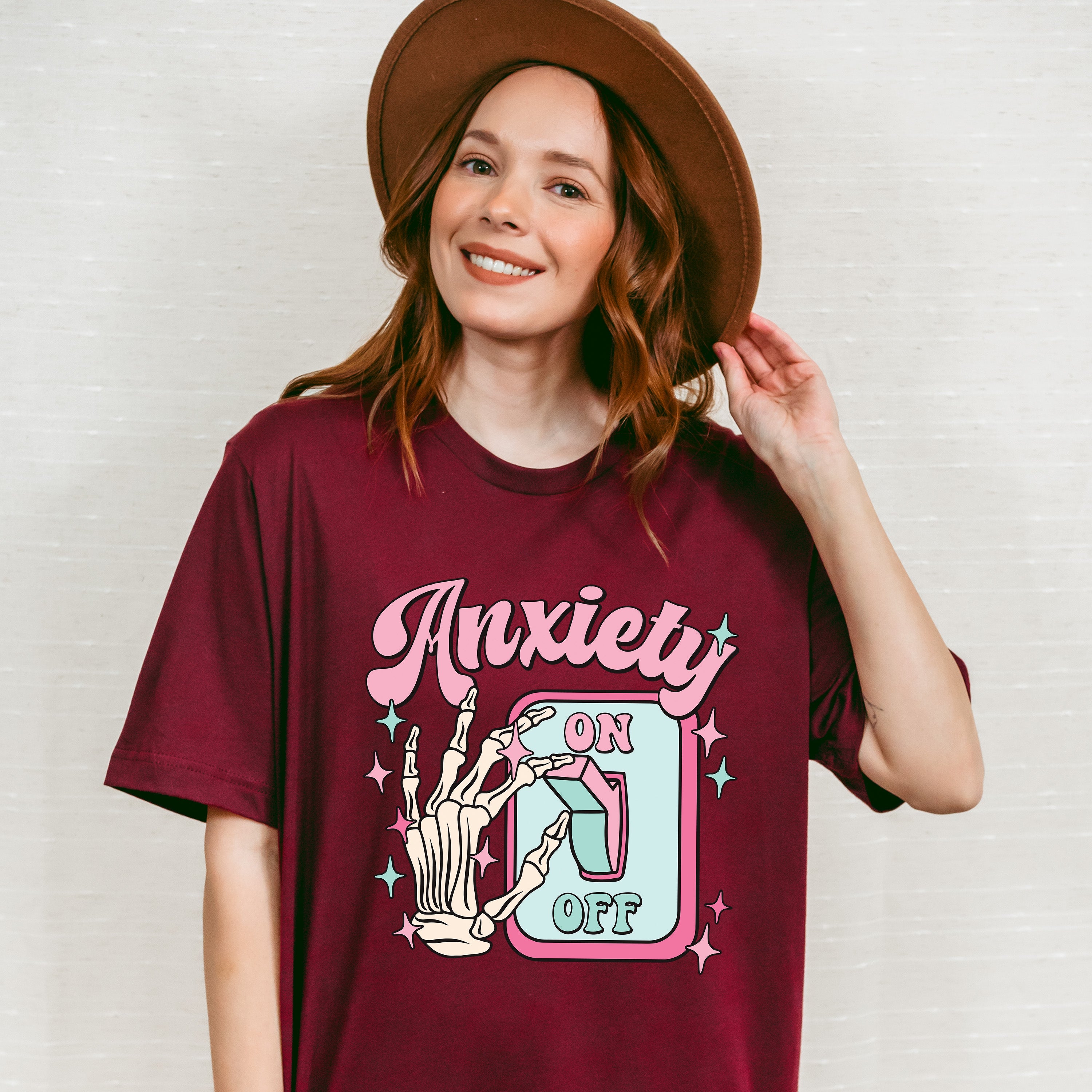 Anxiety Switch Mental Health Theme Unisex Crewneck T-Shirt Sweatshirt Hoodie