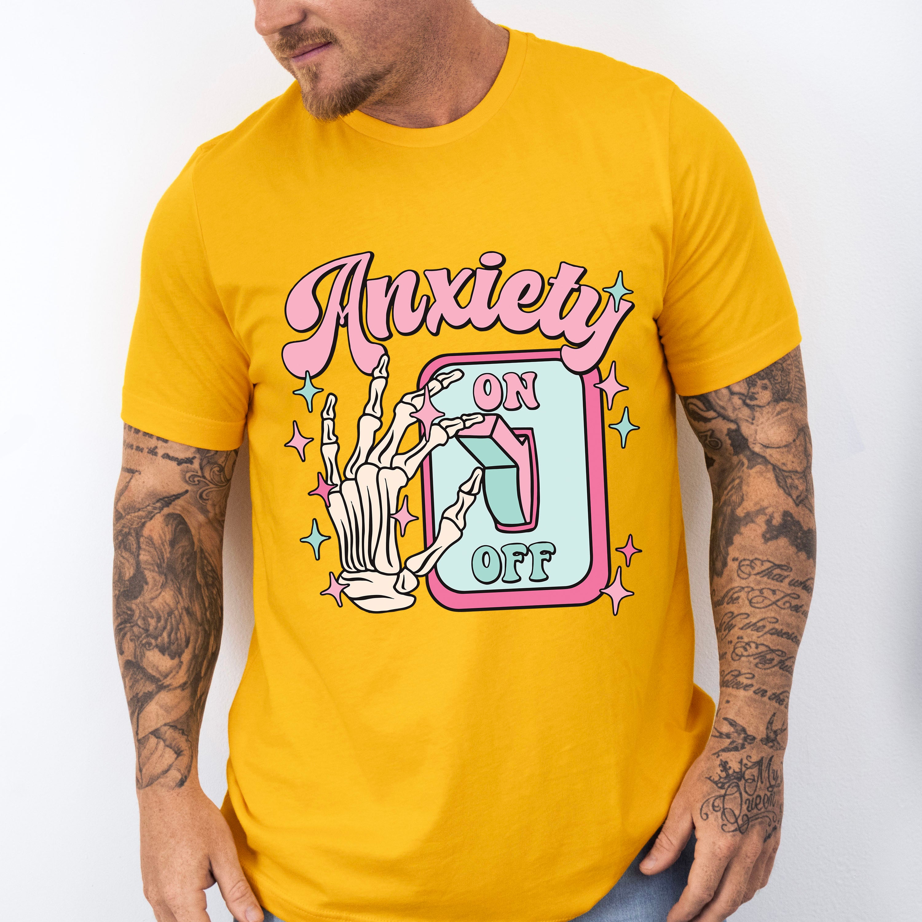 Anxiety Switch Mental Health Theme Unisex Crewneck T-Shirt Sweatshirt Hoodie