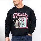 Anxiety Switch Mental Health Theme Unisex Crewneck T-Shirt Sweatshirt Hoodie