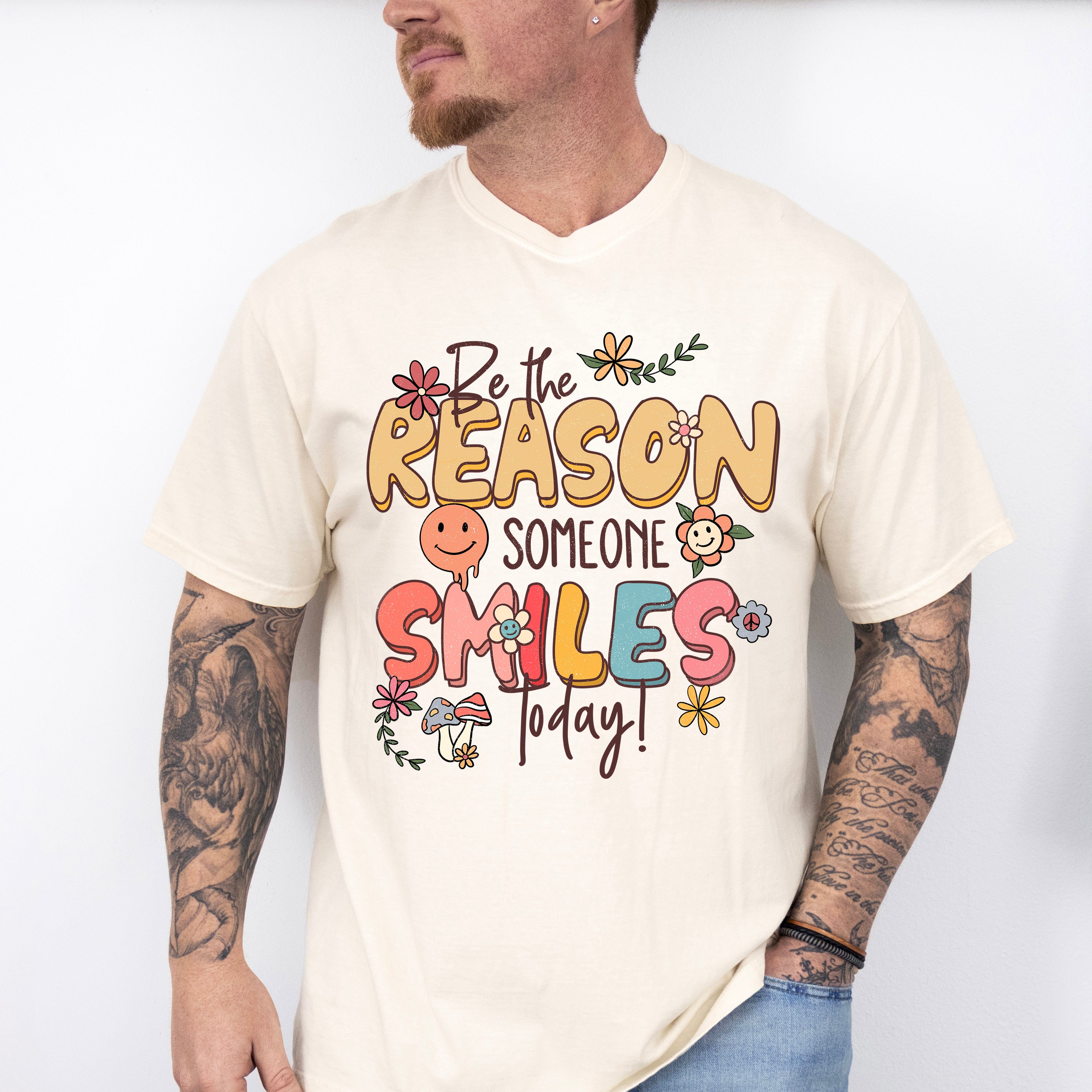 Be The Reason Someone Smiles Mental Health Theme Unisex Crewneck T-Shirt Sweatshirt Hoodie
