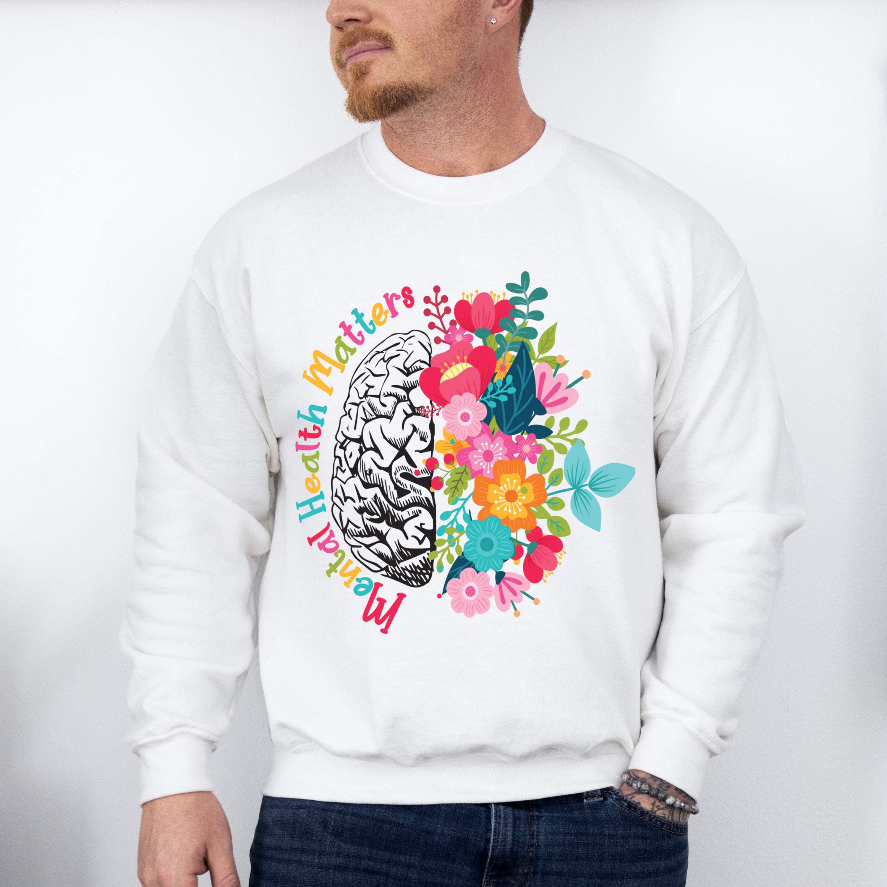 Mental Health Theme Unisex Crewneck T-Shirt Sweatshirt Hoodie