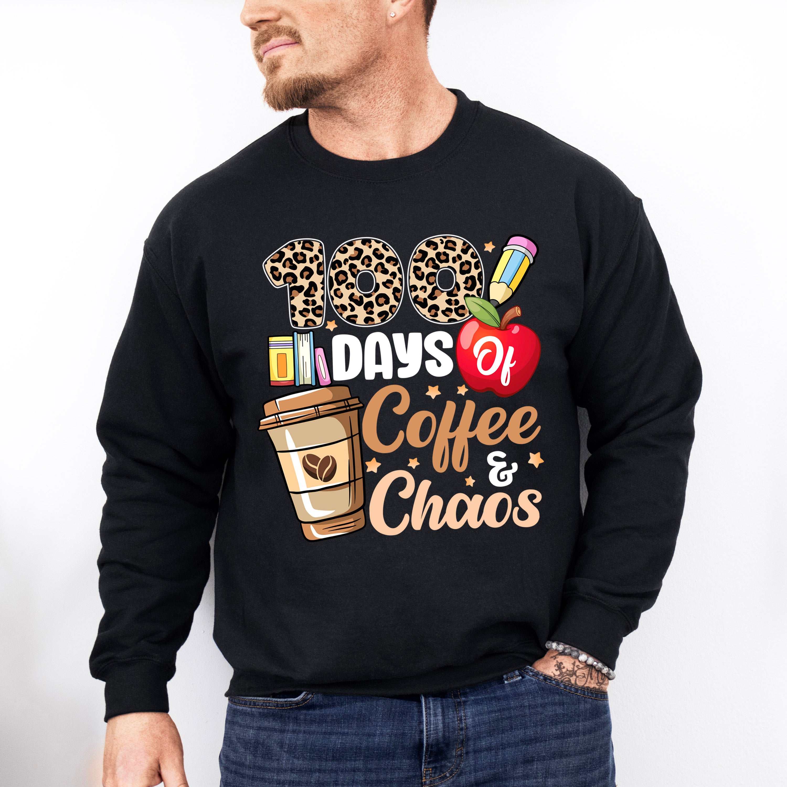 100 Days of Coffee and Chaos Theme T-shirt, Hoodie, Sweatshirt