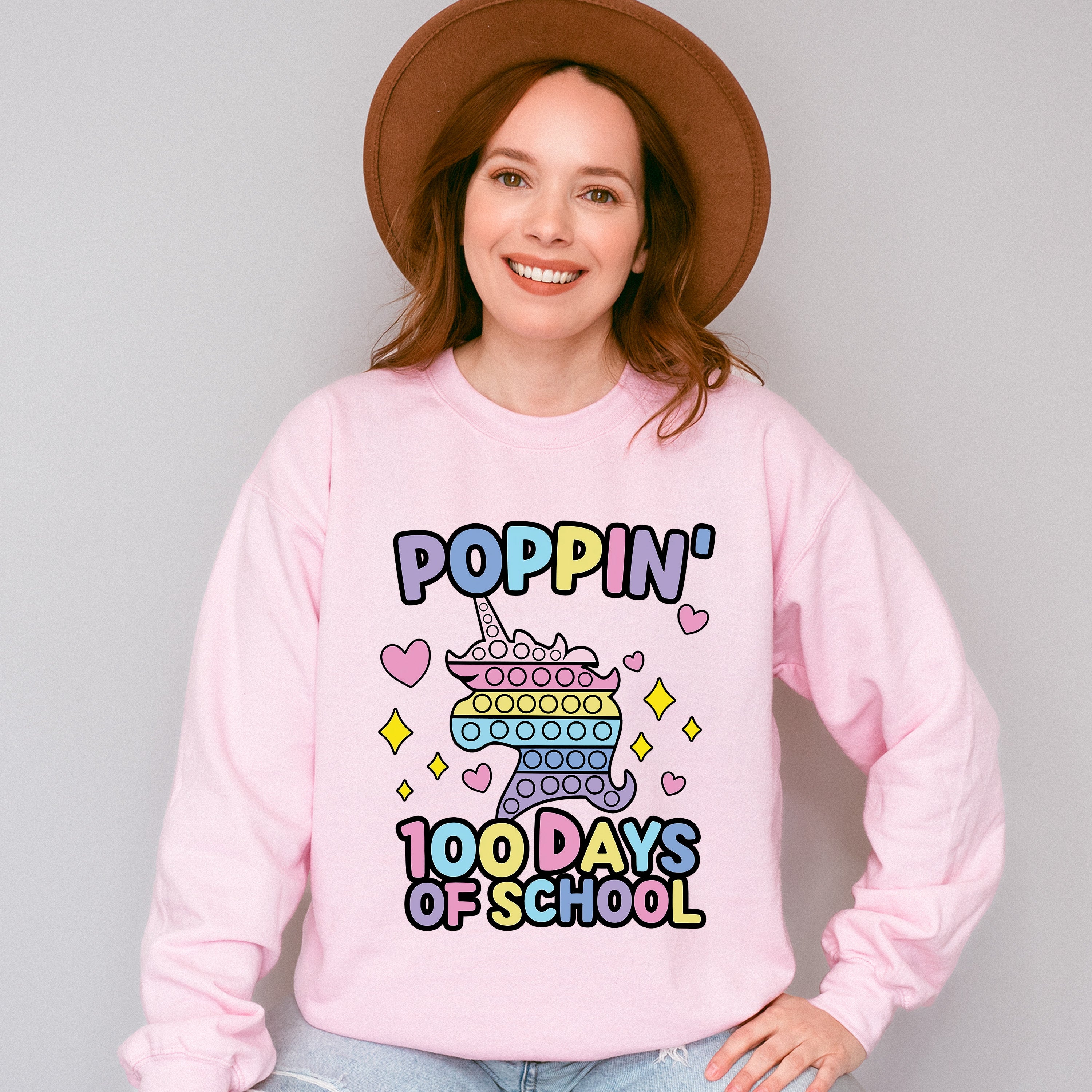 100 Days of School Poppin Theme T-shirt, Hoodie, Sweatshirt