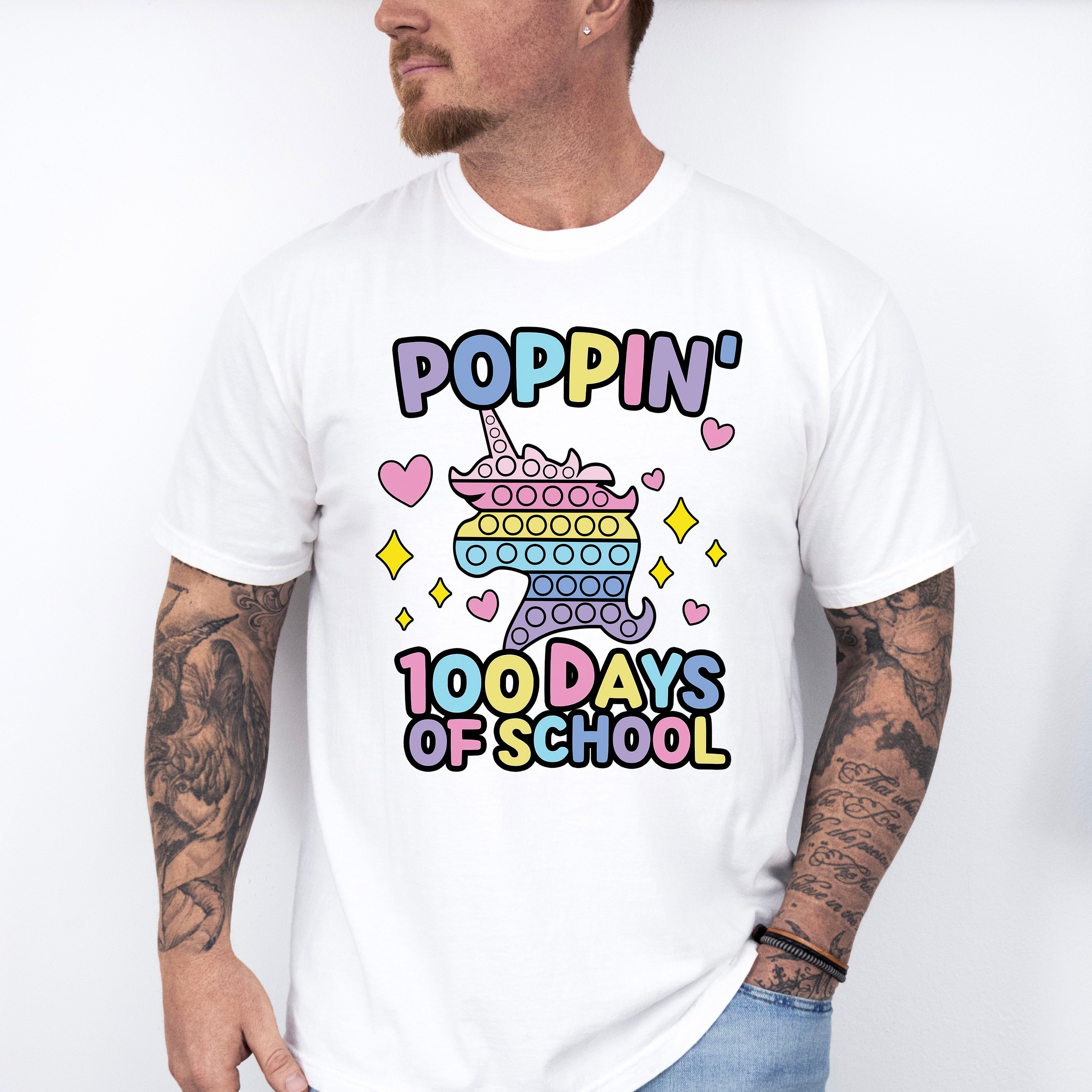 100 Days of School Poppin Theme T-shirt, Hoodie, Sweatshirt