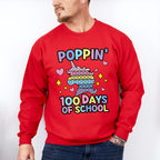 100 Days of School Poppin Theme T-shirt, Hoodie, Sweatshirt