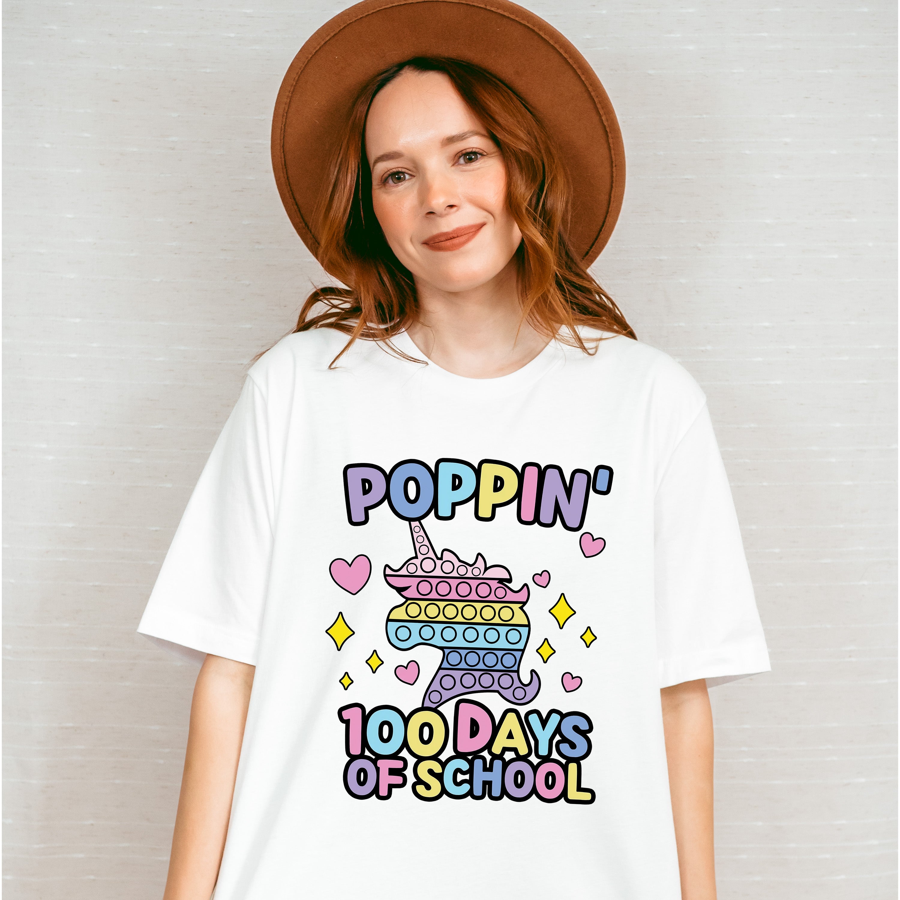 100 Days of School Poppin Theme T-shirt, Hoodie, Sweatshirt
