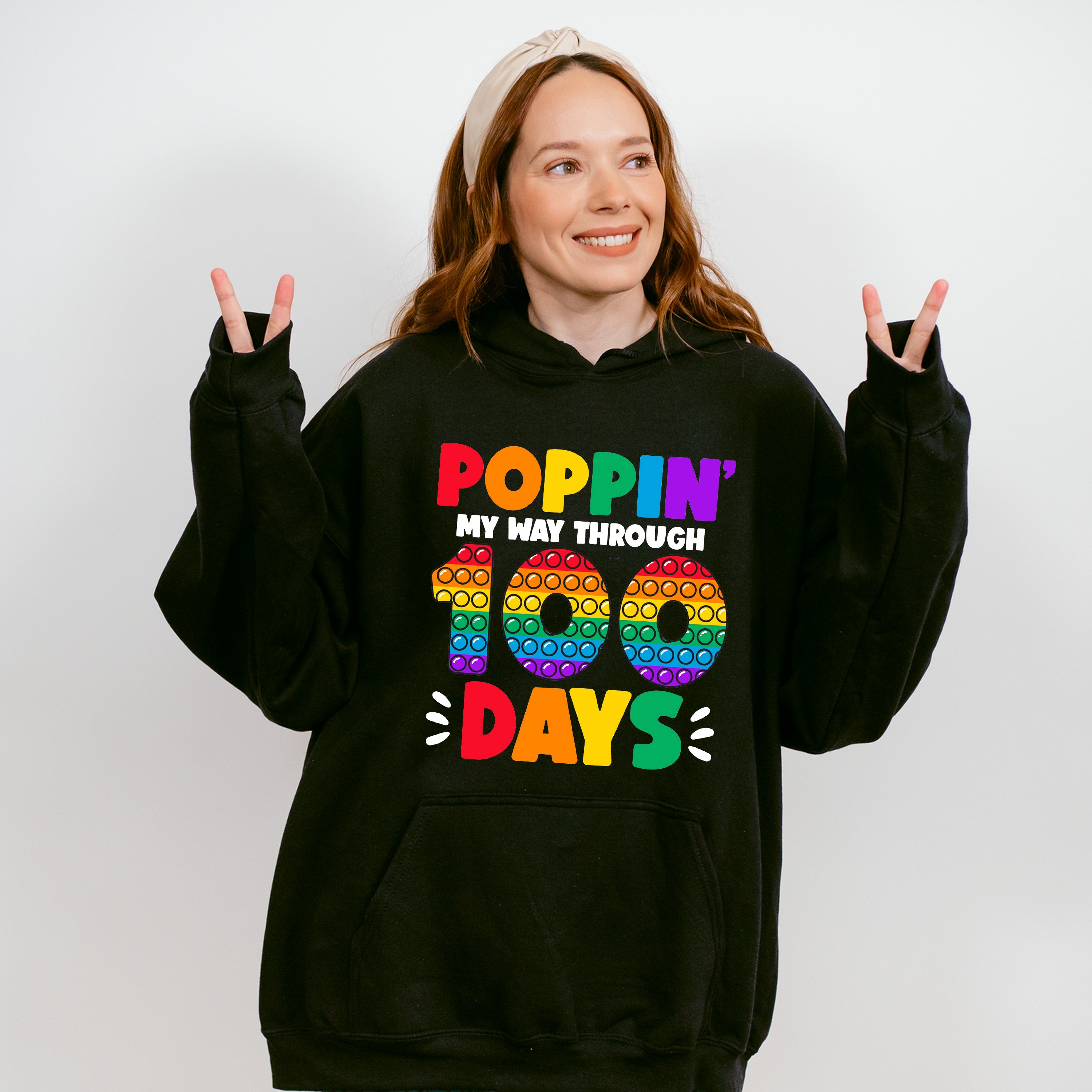 Poppin My Way Through 100 Days Theme T-shirt, Hoodie, Sweatshirt