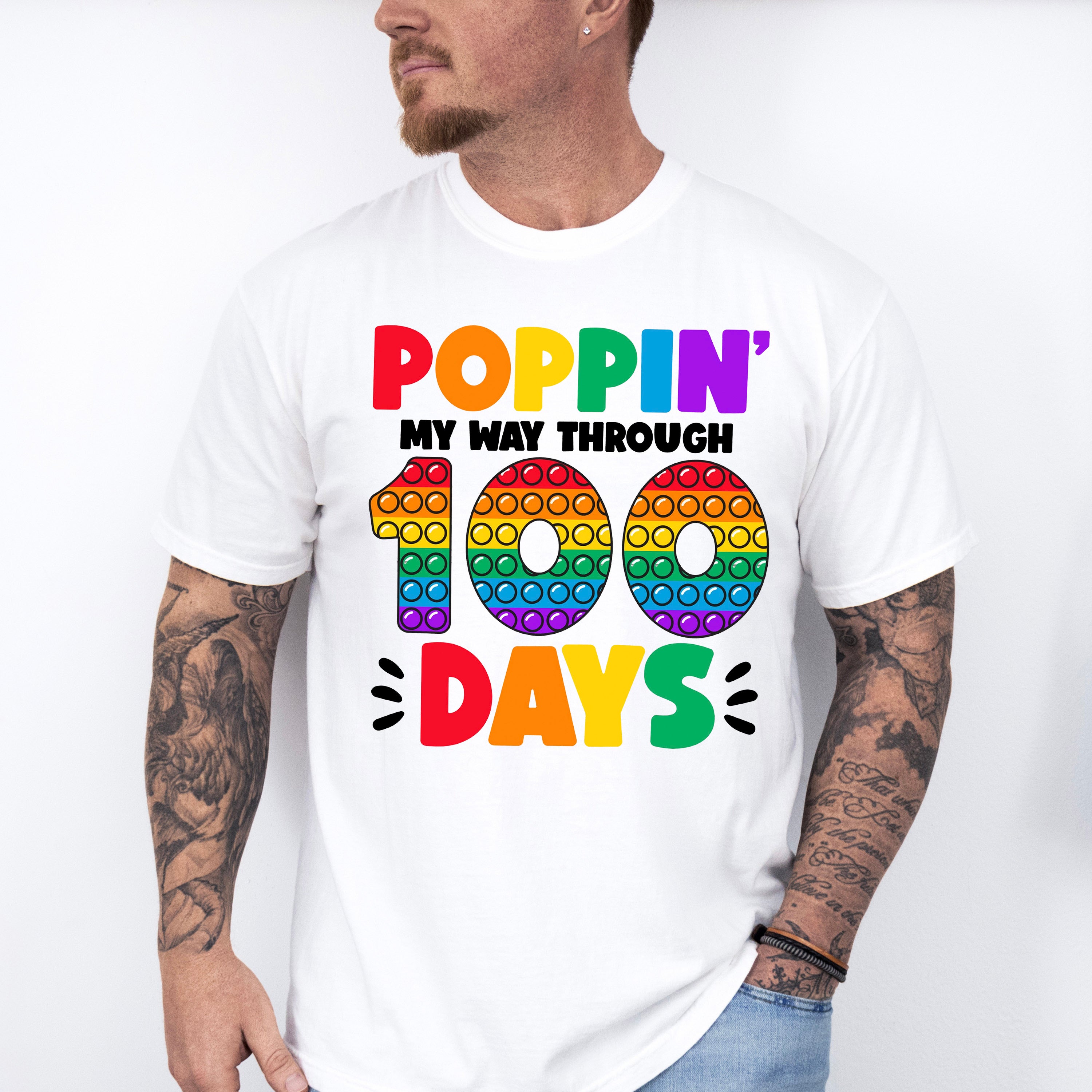 Poppin My Way Through 100 Days Theme T-shirt, Hoodie, Sweatshirt