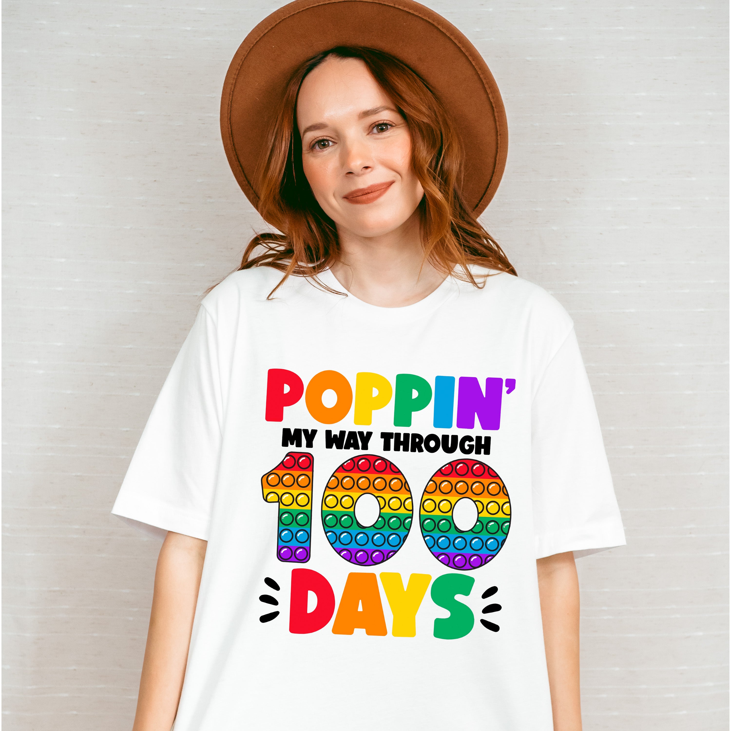 Poppin My Way Through 100 Days Theme T-shirt, Hoodie, Sweatshirt